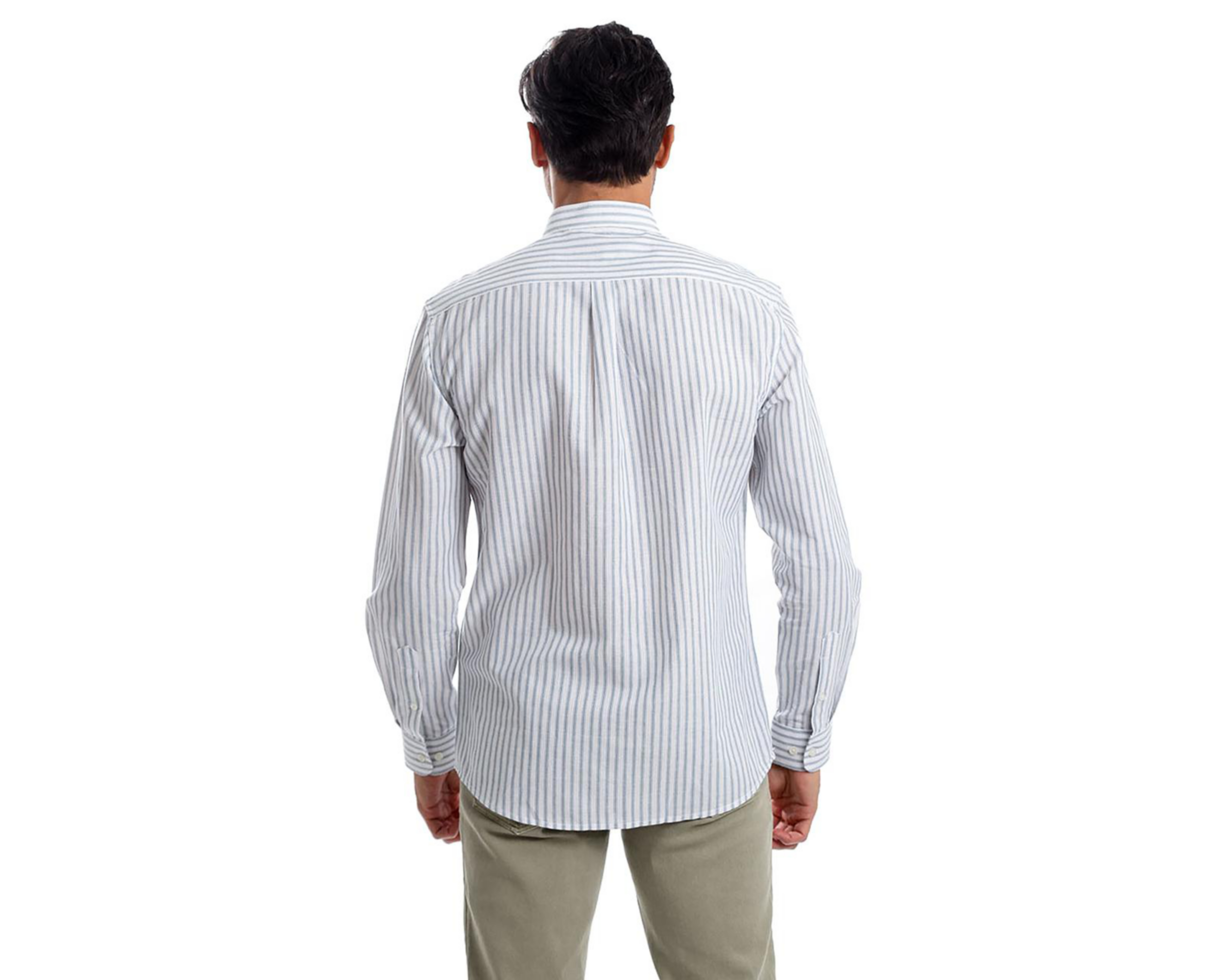 Foto 4 pulgar | Camisa Casual de Algodón Chaps Slim Fit a Rayas para Hombre