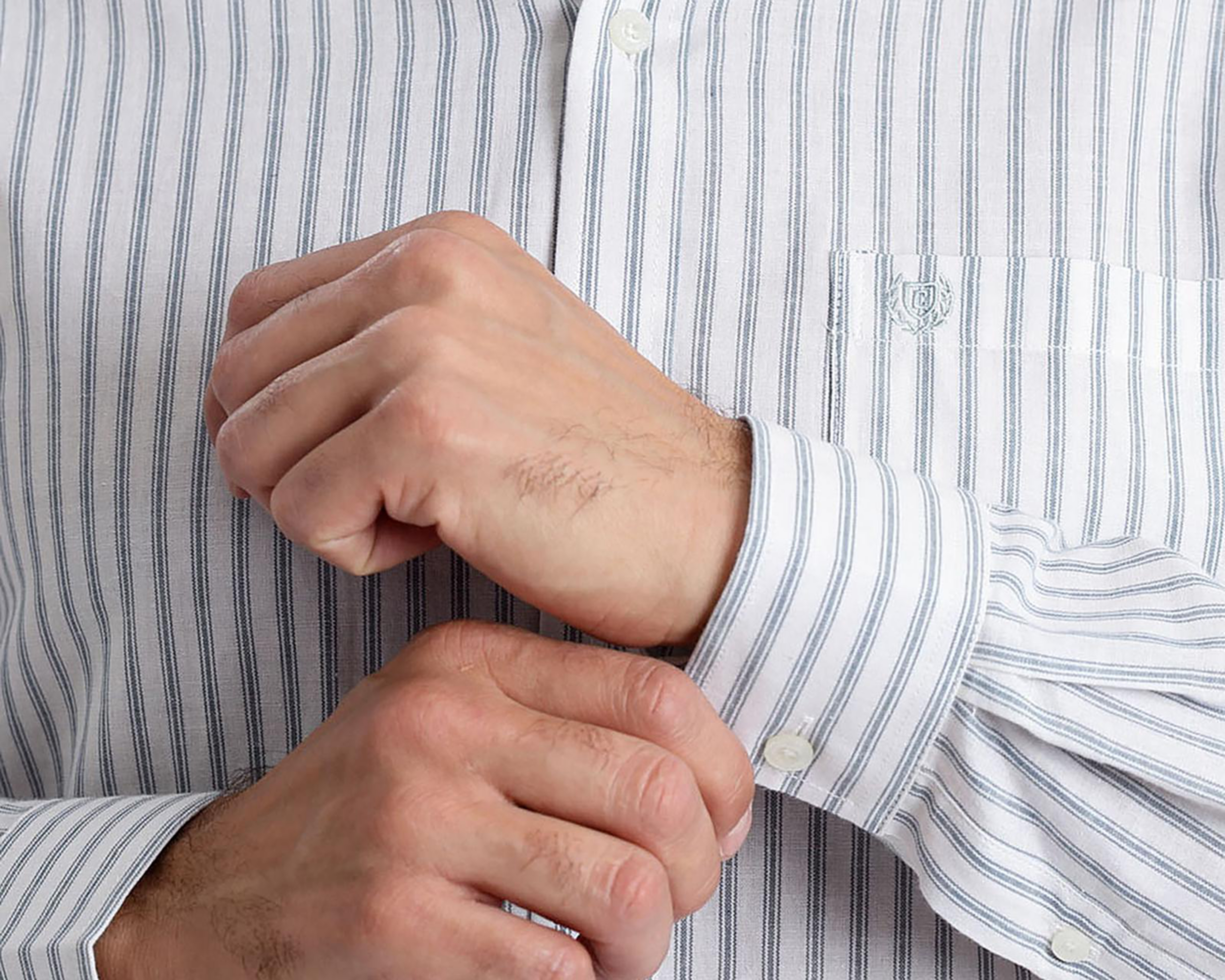 Foto 5 pulgar | Camisa Casual de Algodón Chaps Slim Fit a Rayas para Hombre