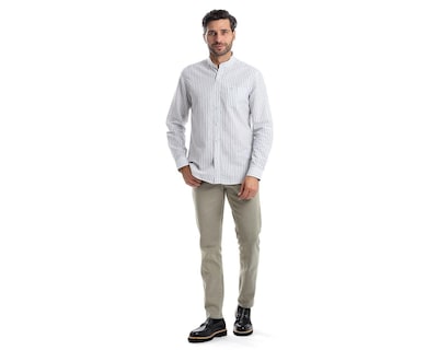 Foto 5 | Camisa Casual de Algodón Chaps Slim Fit a Rayas para Hombre