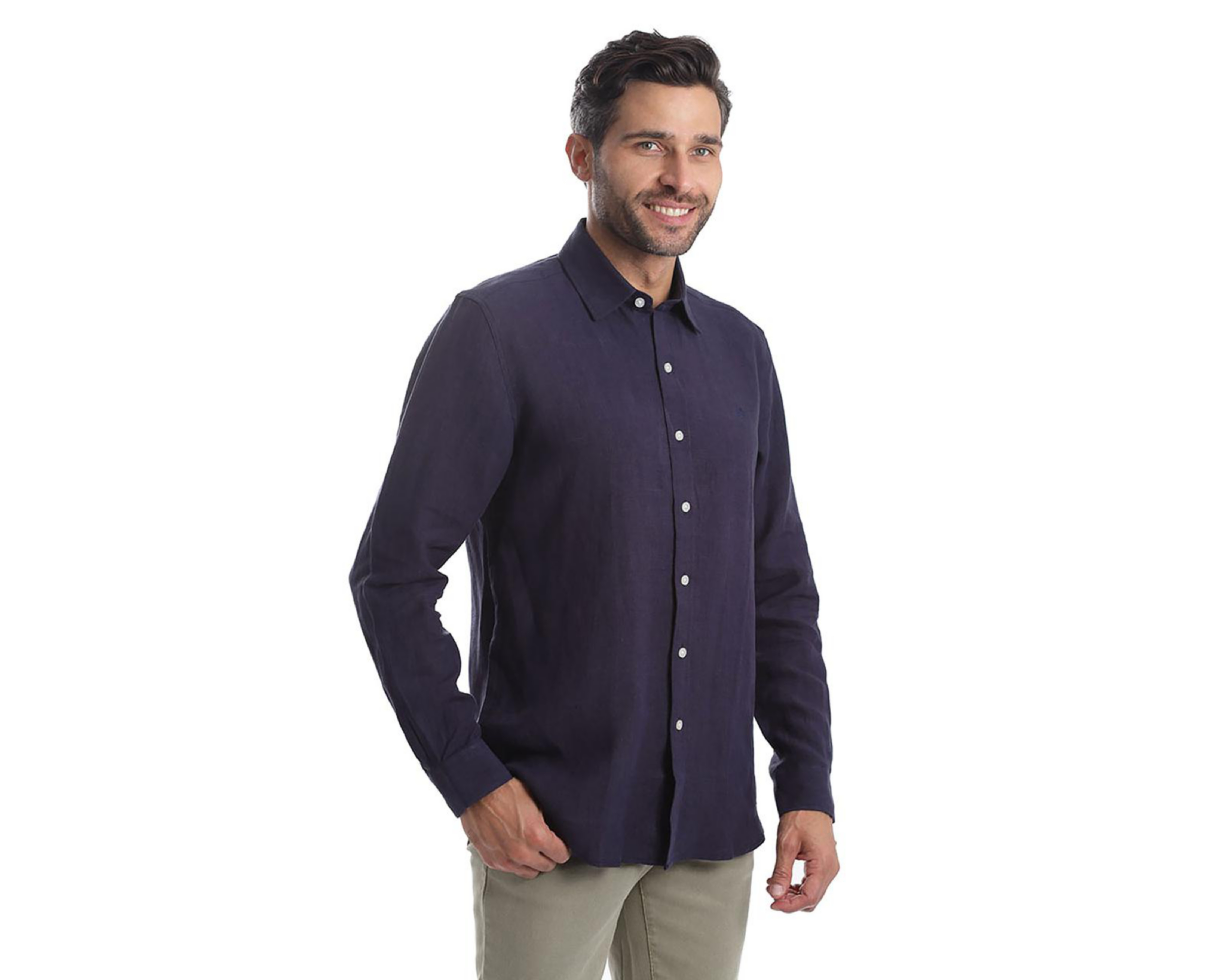 Foto 3 pulgar | Camisa Casual de Algodón Chaps Slim Fit para Hombre