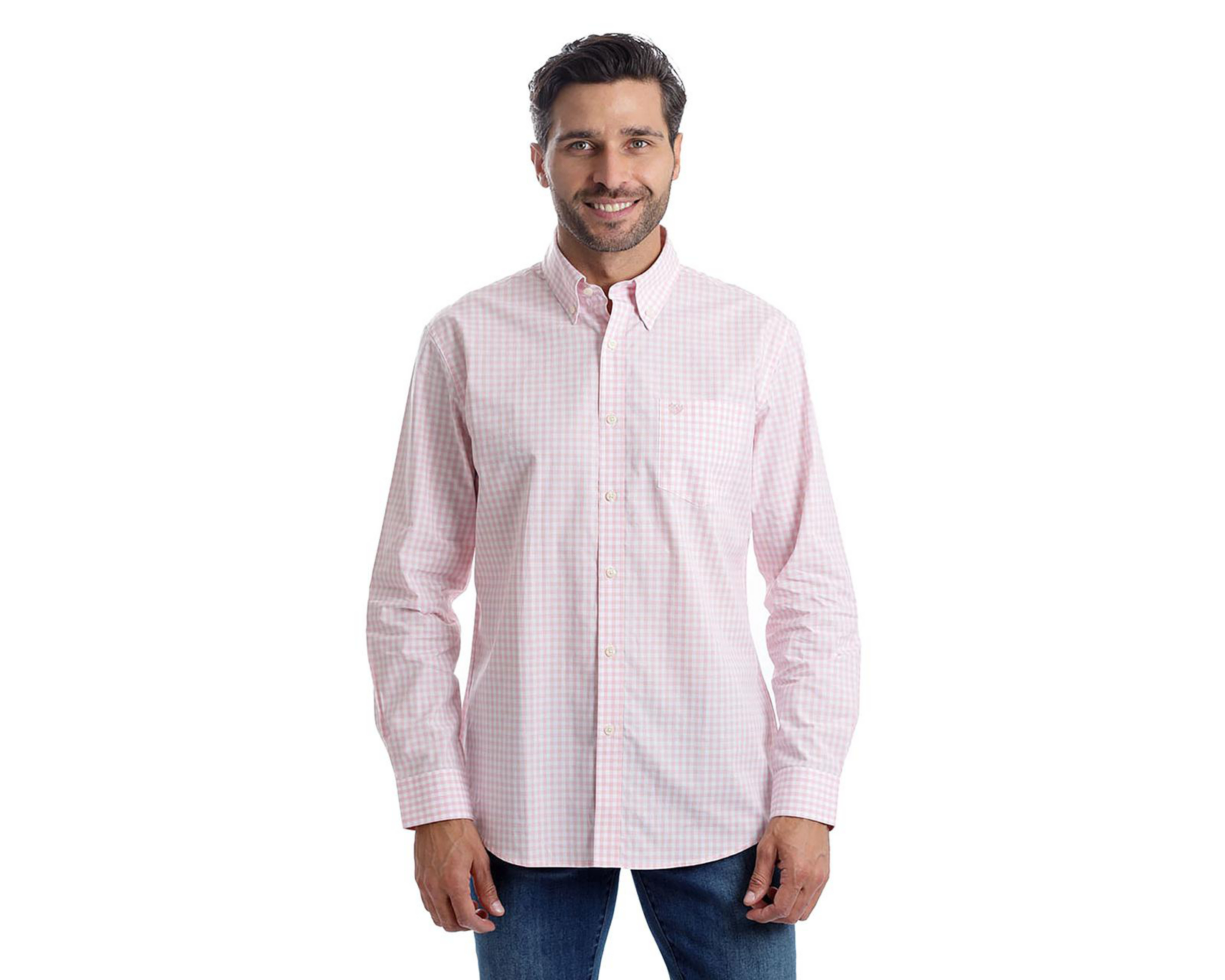 Foto 2 pulgar | Camisa Casual de Algodón Chaps Slim Fit a Cuadros para Hombre