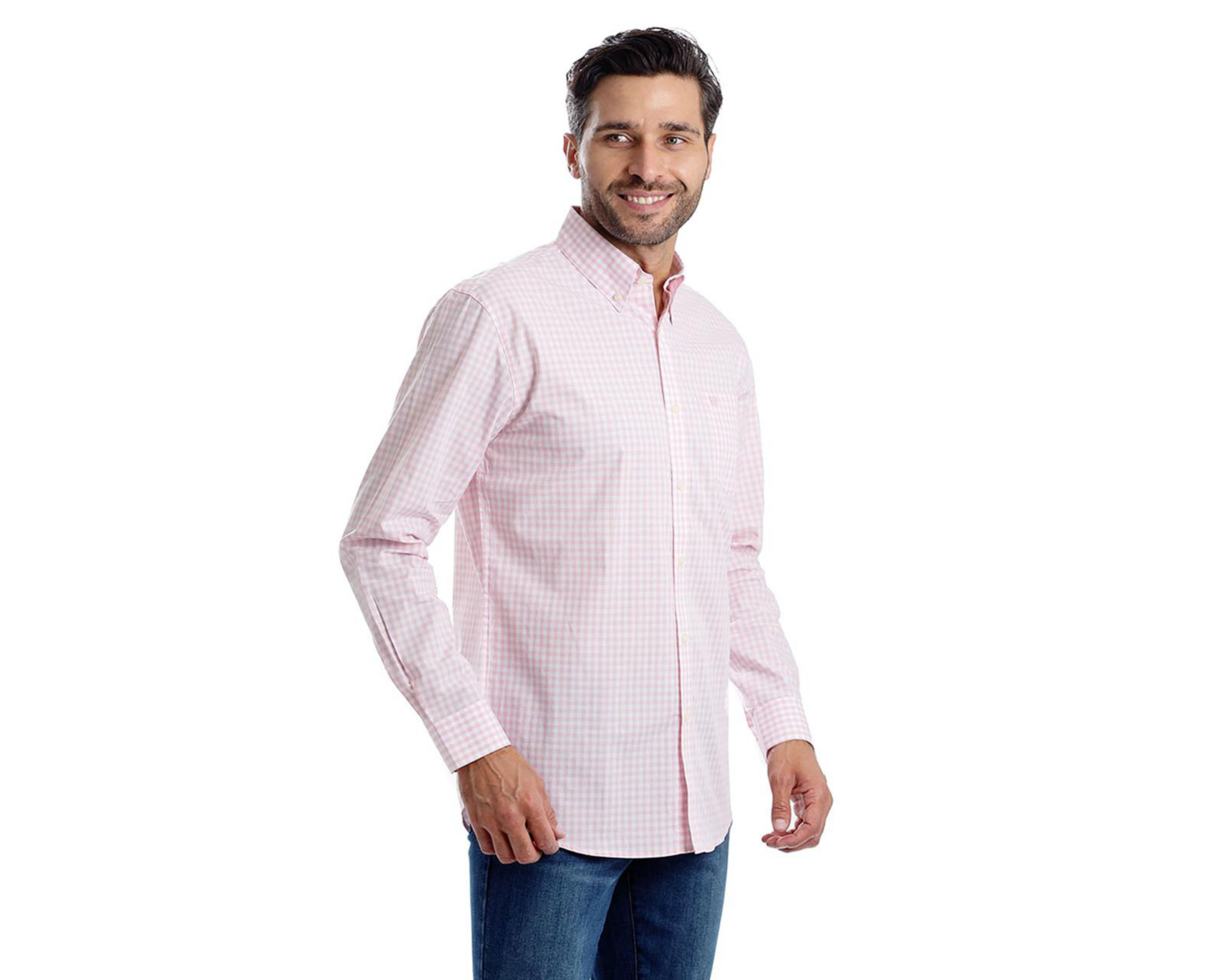 Foto 3 pulgar | Camisa Casual de Algodón Chaps Slim Fit a Cuadros para Hombre