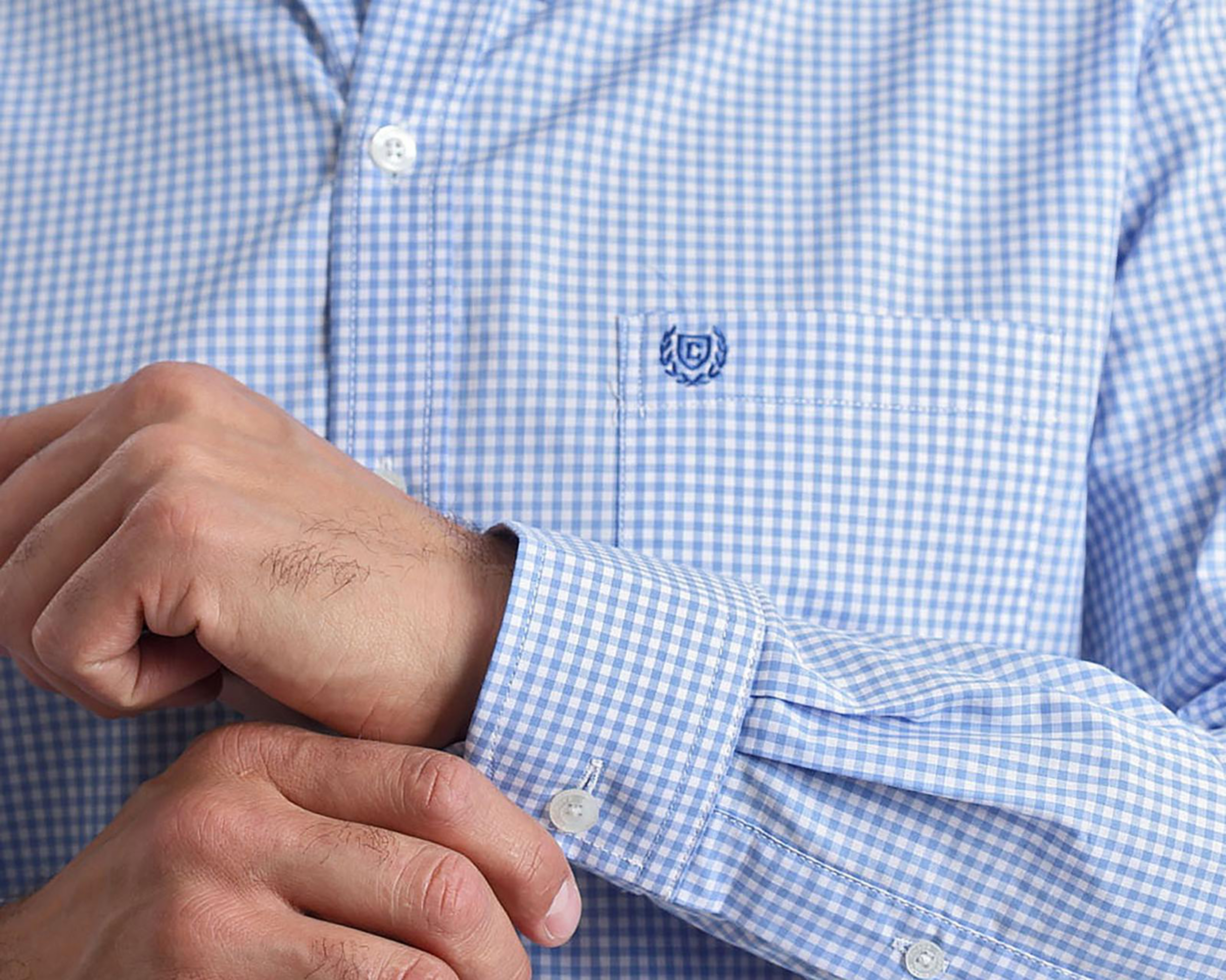 Foto 5 pulgar | Camisa Casual de Algodón Chaps Slim Fit a Cuadros para Hombre