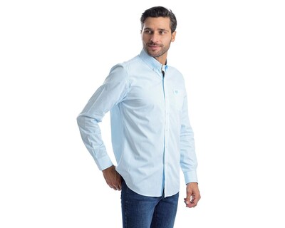 Foto 2 | Camisa Casual de Algodón Chaps Slim Fit a Rayas para Hombre