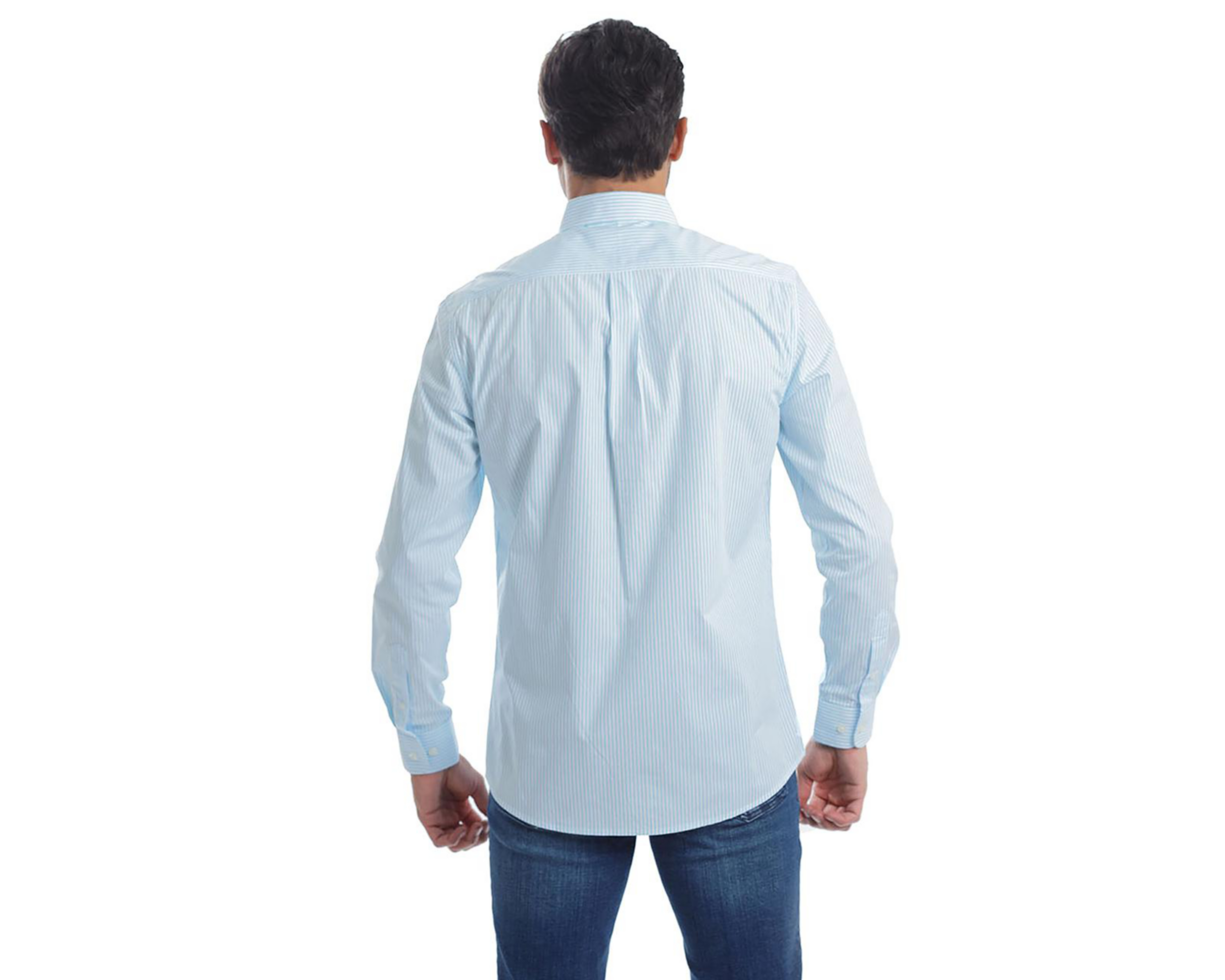 Foto 4 pulgar | Camisa Casual de Algodón Chaps Slim Fit a Rayas para Hombre
