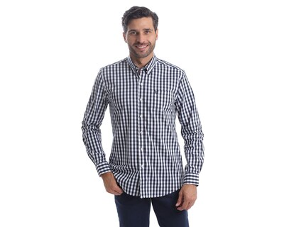 Foto 1 | Camisa Casual de Algodón Chaps Slim Fit a Cuadros para Hombre