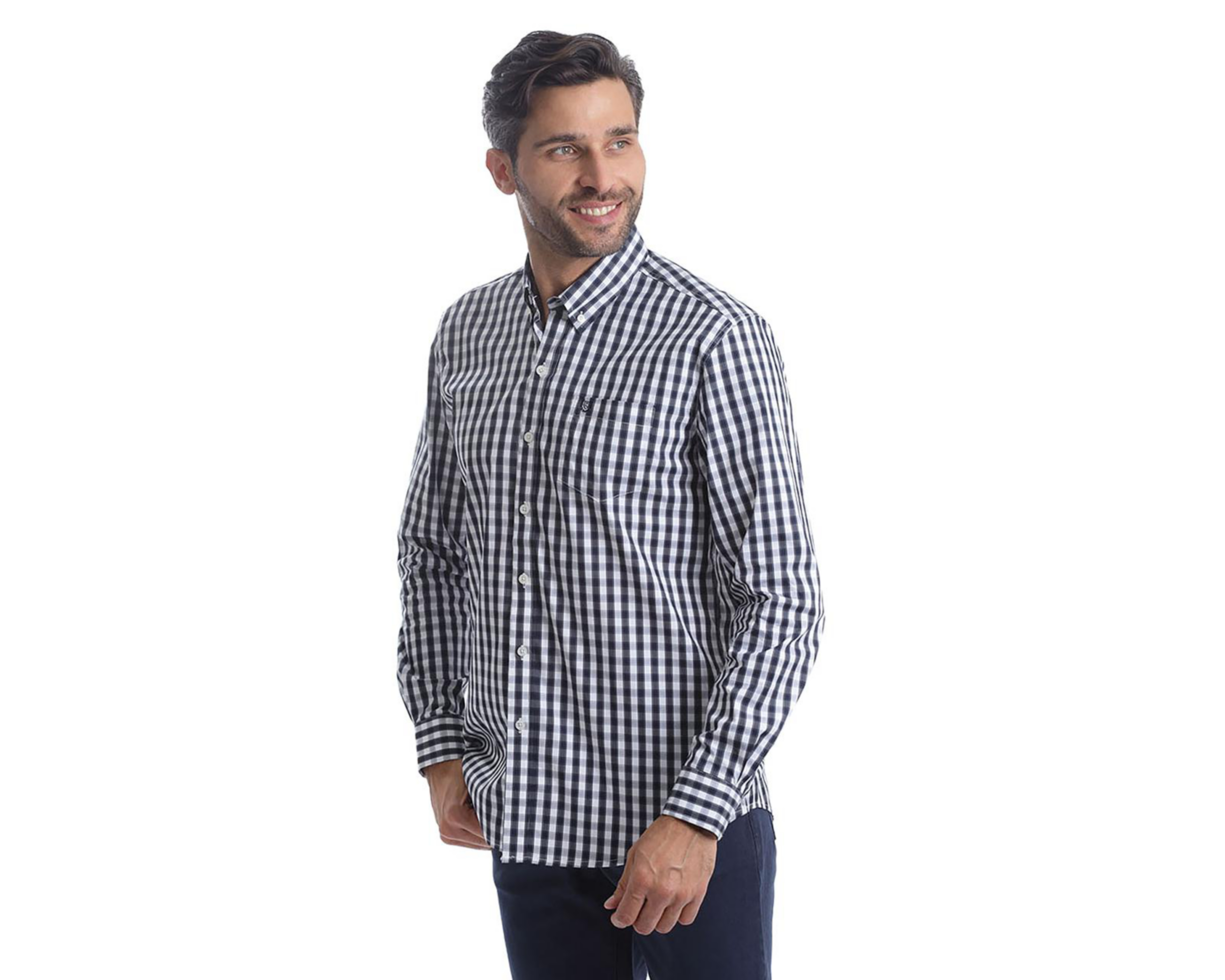 Foto 3 pulgar | Camisa Casual de Algodón Chaps Slim Fit a Cuadros para Hombre