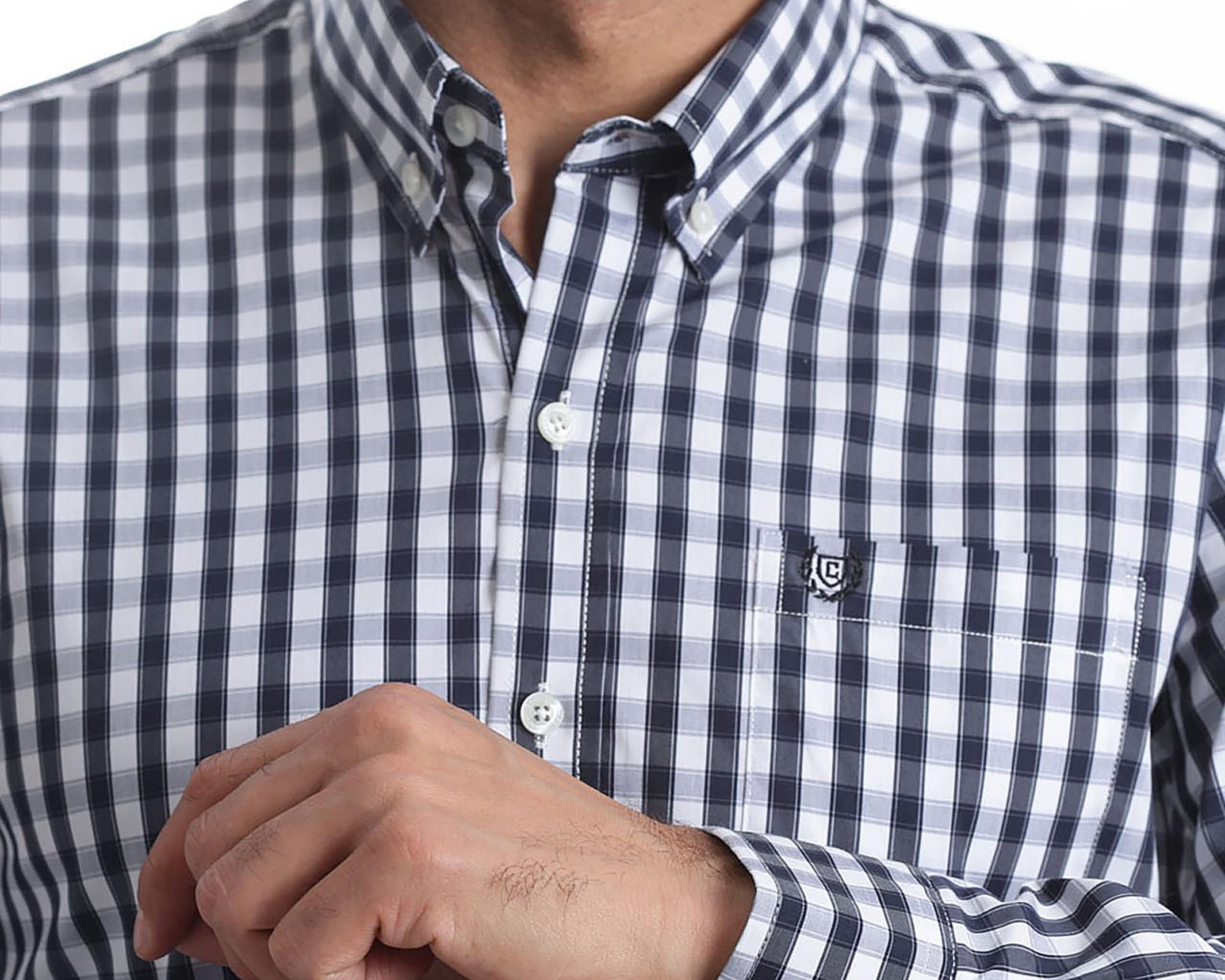 Foto 5 pulgar | Camisa Casual de Algodón Chaps Slim Fit a Cuadros para Hombre