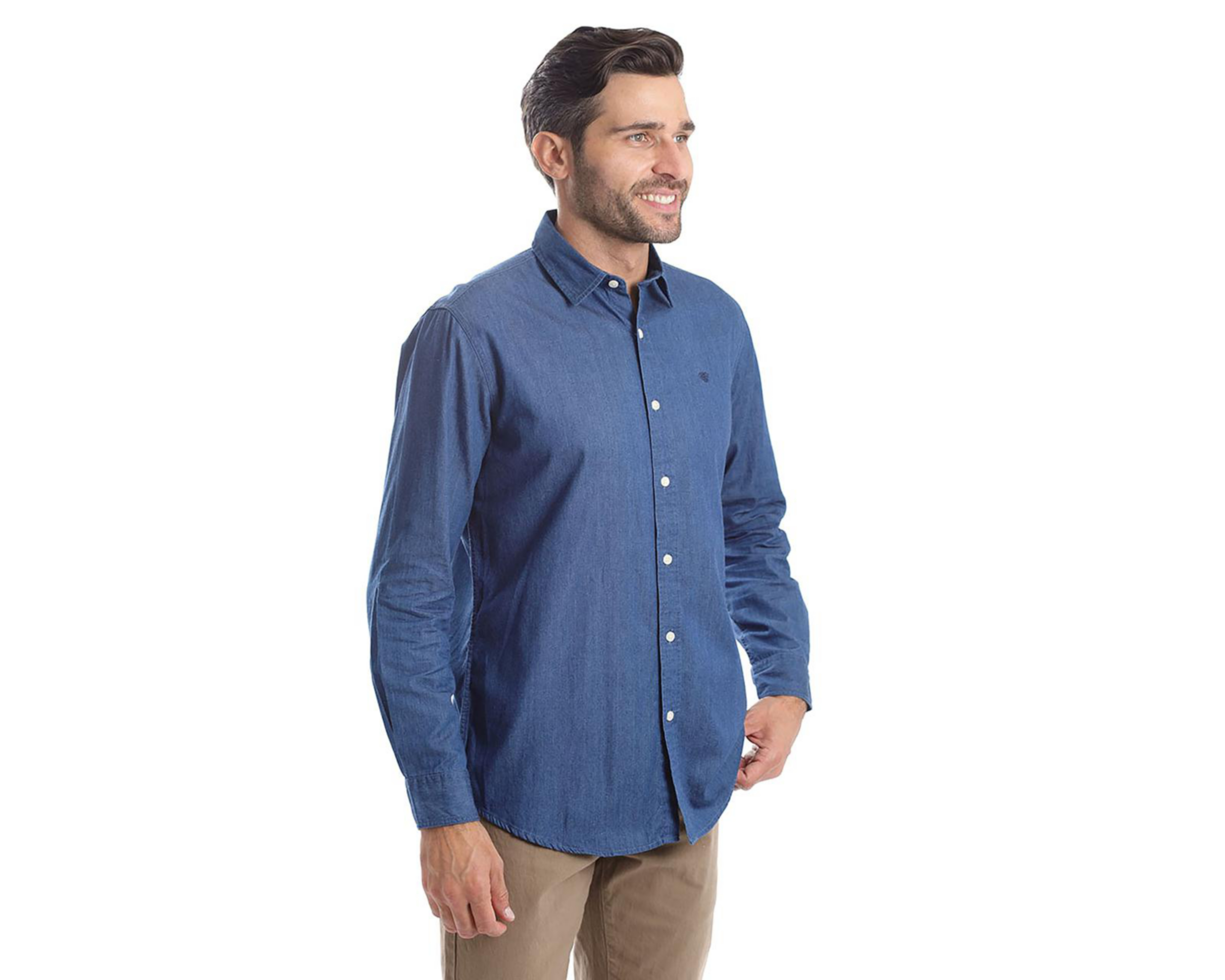 Foto 2 | Camisa Casual de Algodón Chaps Slim Fit Lisa para Hombre