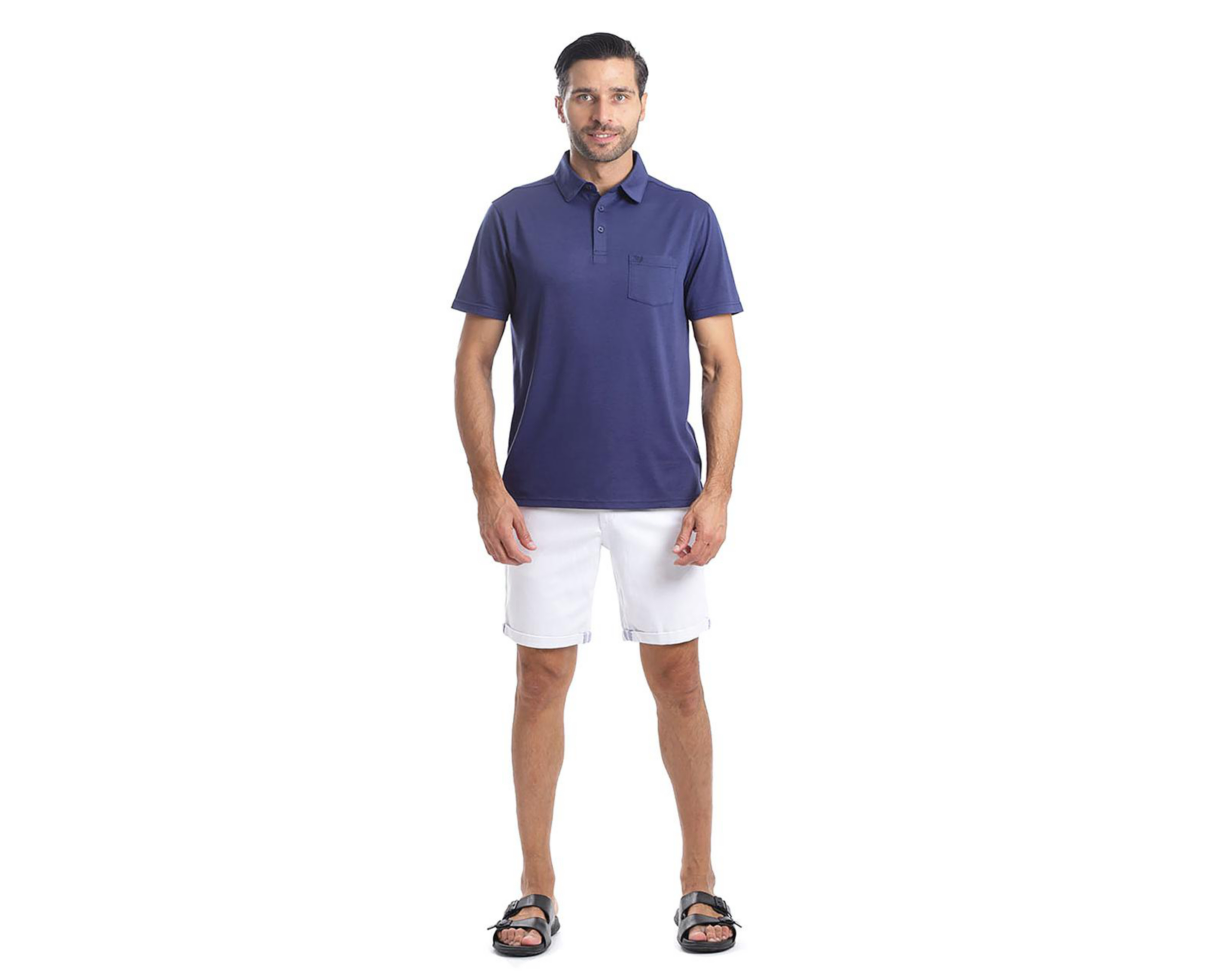 Foto 5 pulgar | Playera Polo Chaps Azul para Hombre