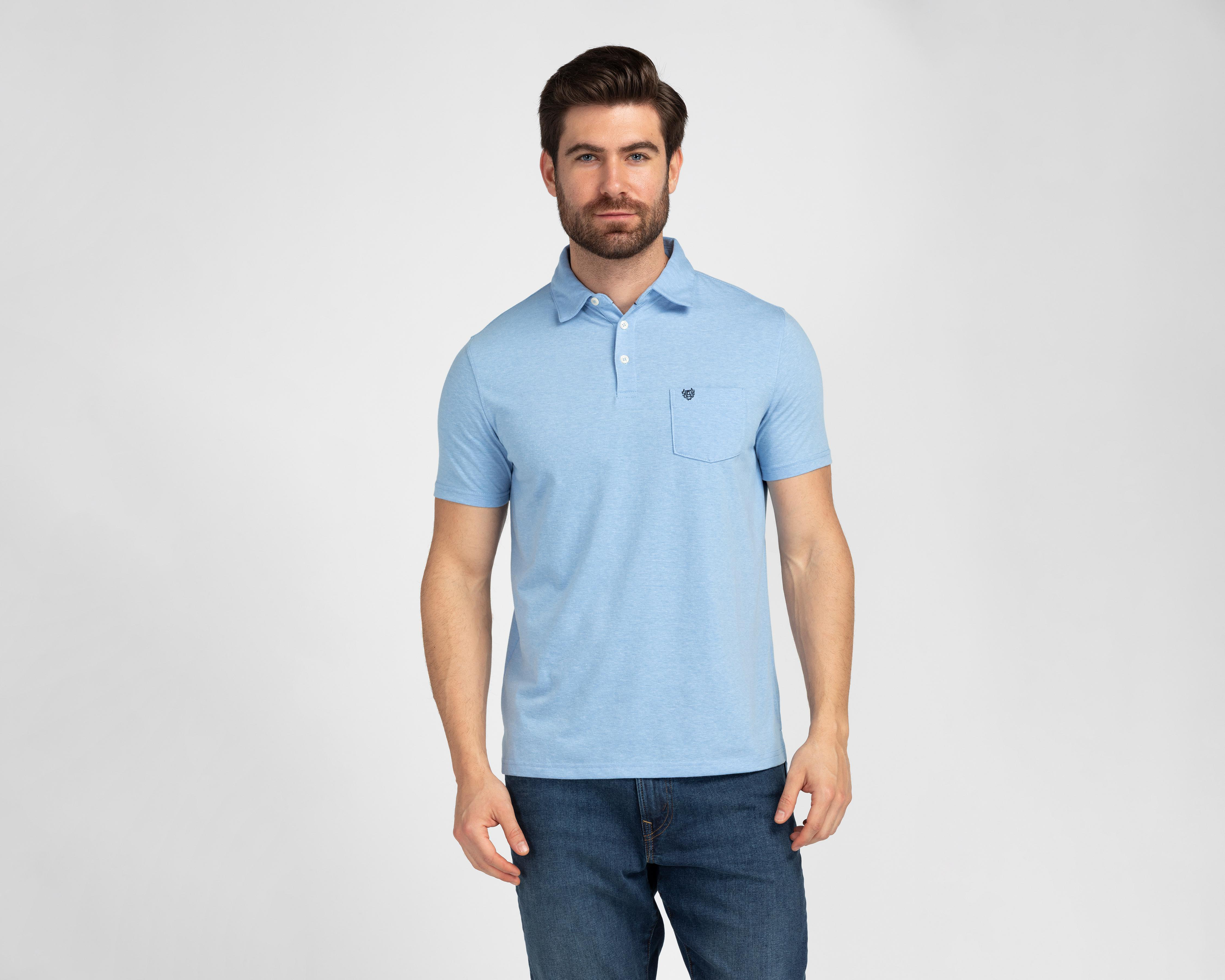 Playera Polo Chaps Azul para Hombre
