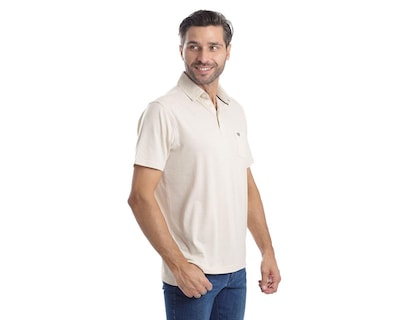 Foto 2 | Playera Polo Chaps Beige para Hombre