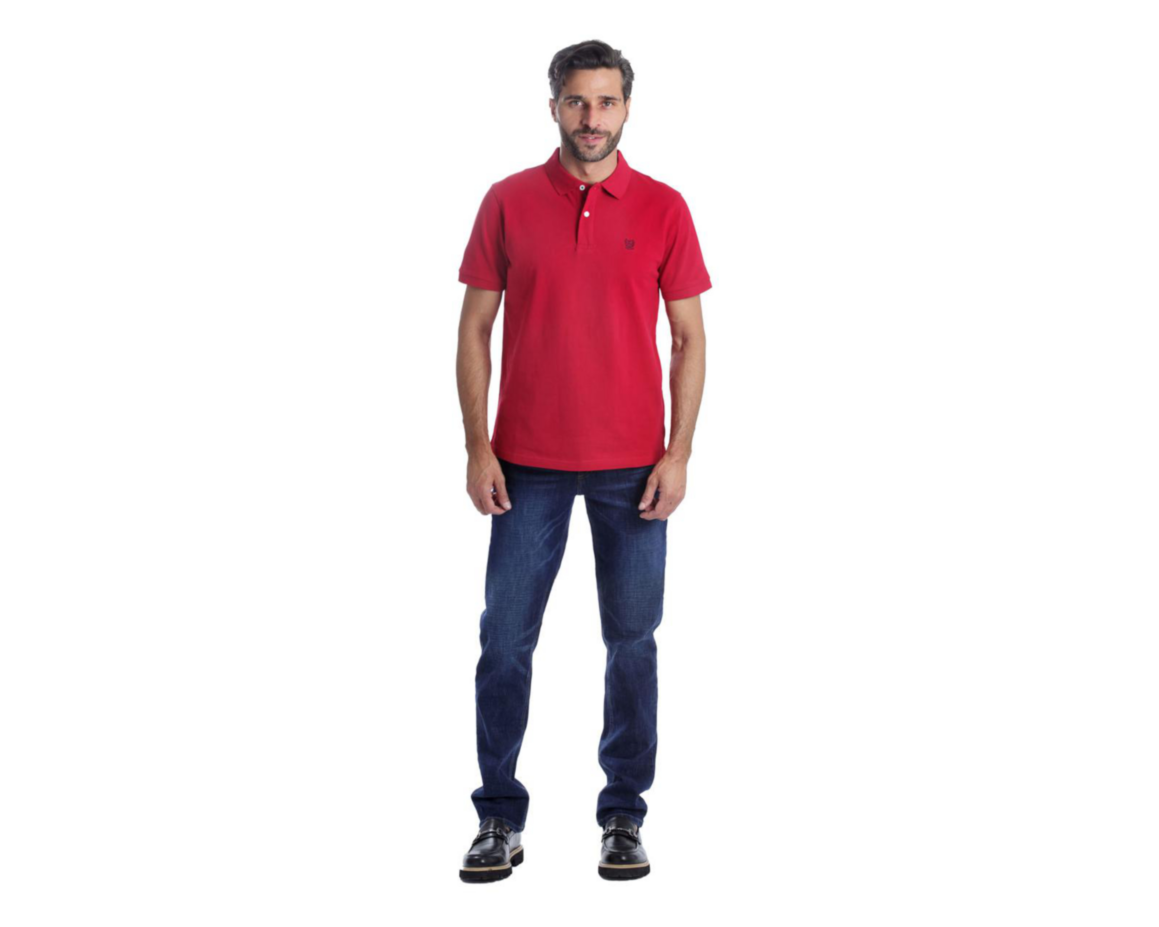 Foto 6 pulgar | Playera Polo Chaps Roja para Hombre