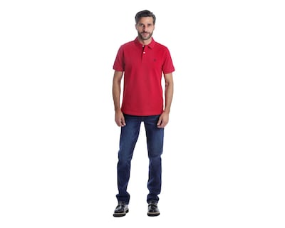 Foto 5 | Playera Polo Chaps Roja para Hombre