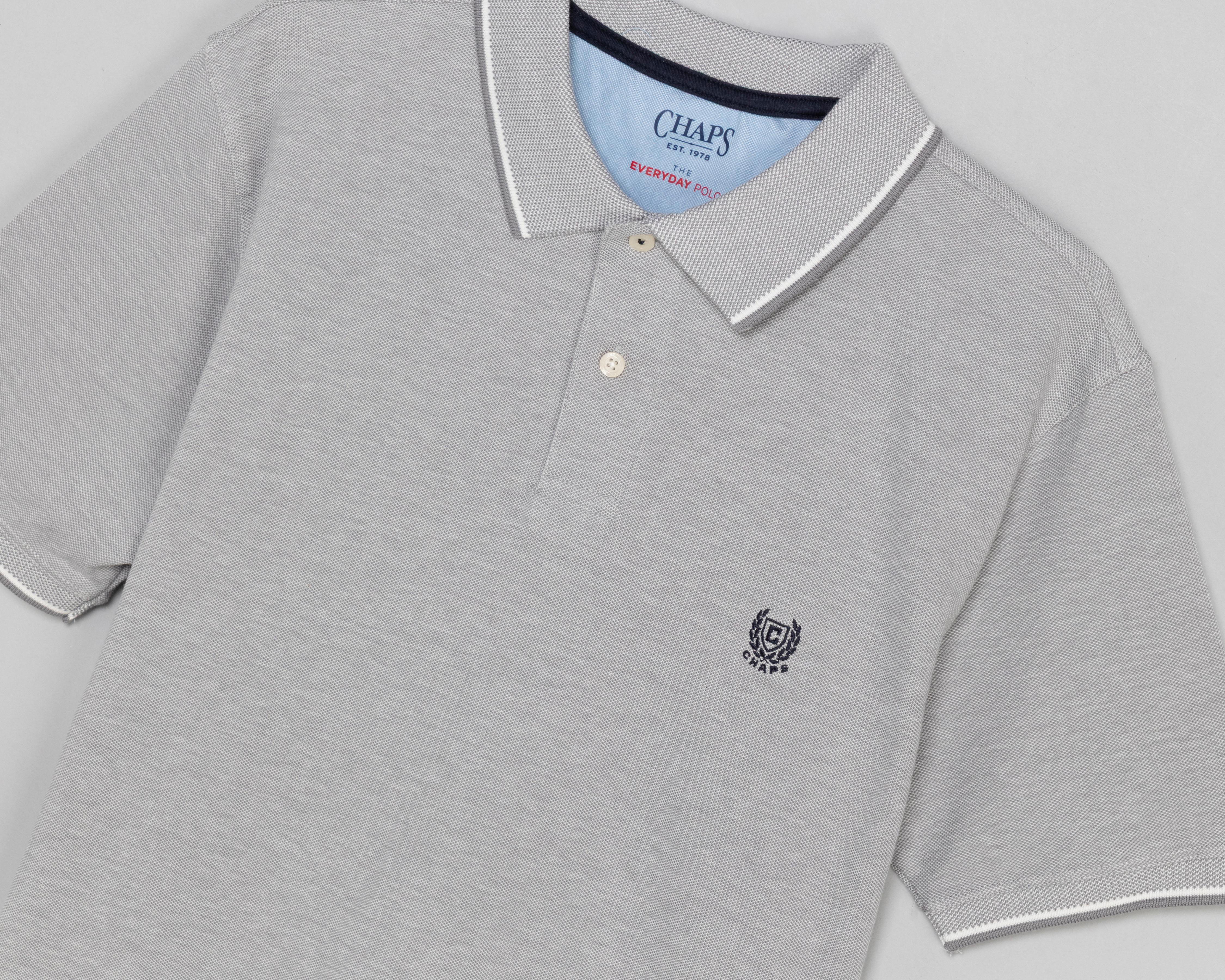 Foto 4 pulgar | Playera Polo Chaps Gris para Hombre