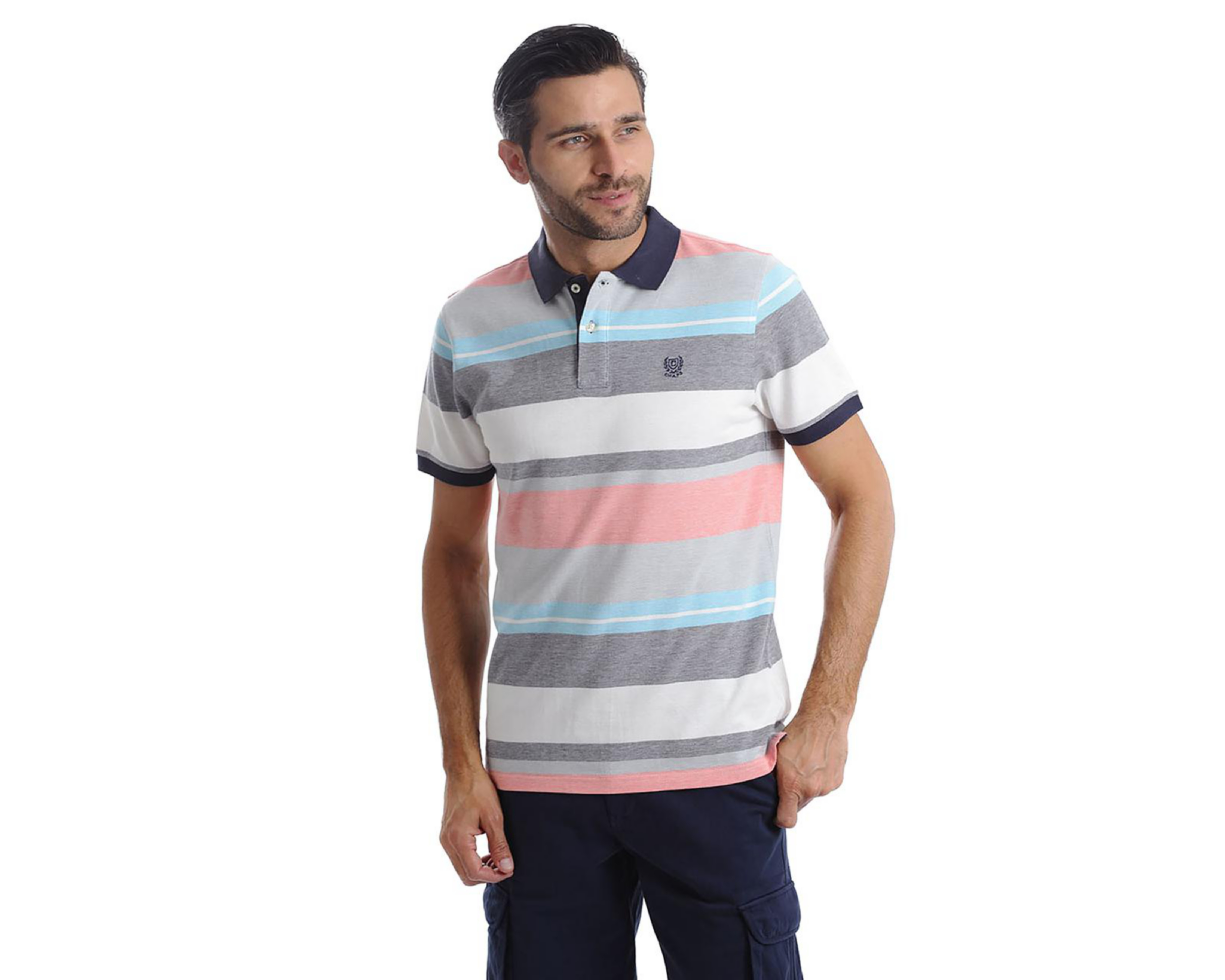 Foto 2 pulgar | Playera Polo Chaps Multicolor para Hombre