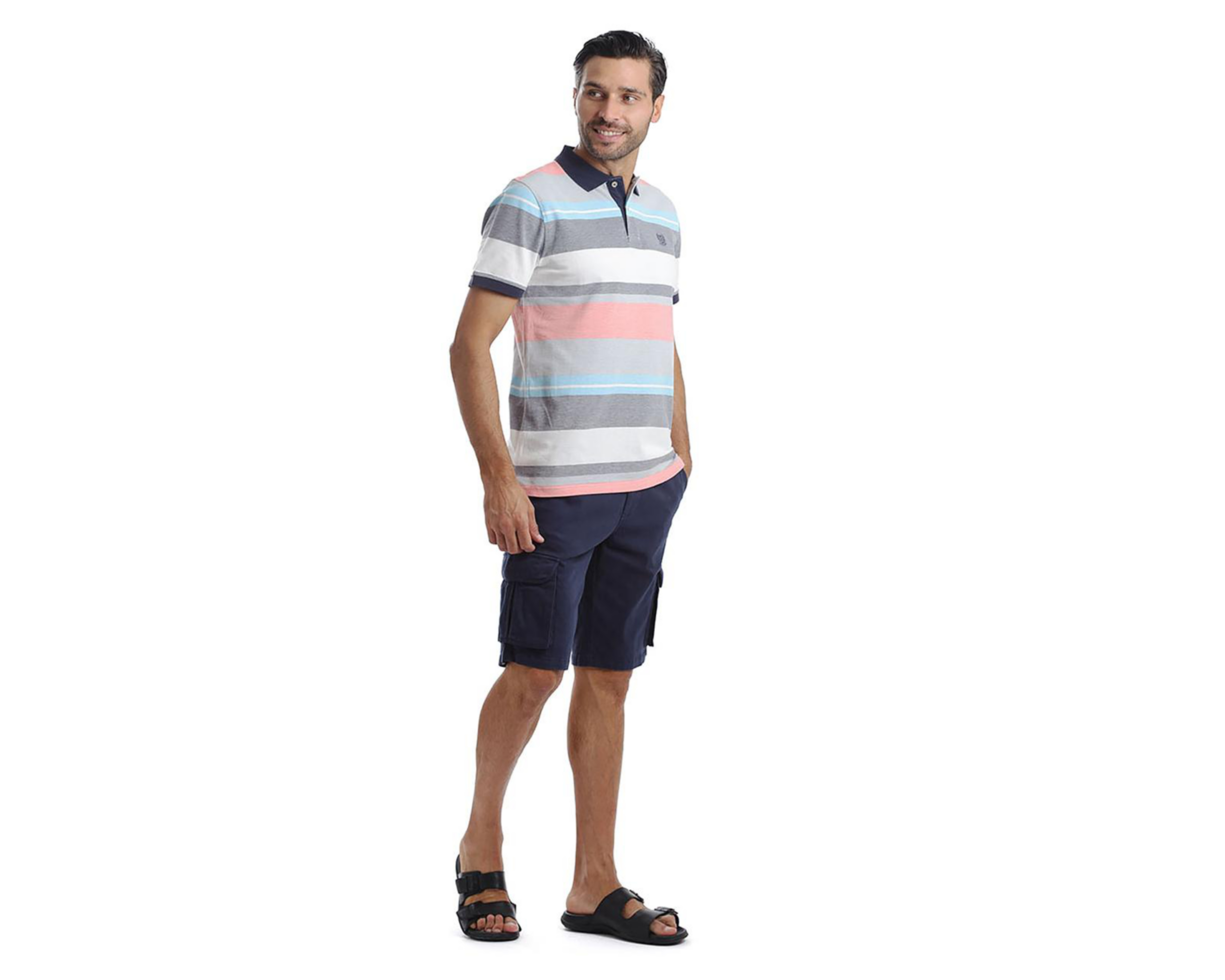 Foto 6 pulgar | Playera Polo Chaps Multicolor para Hombre