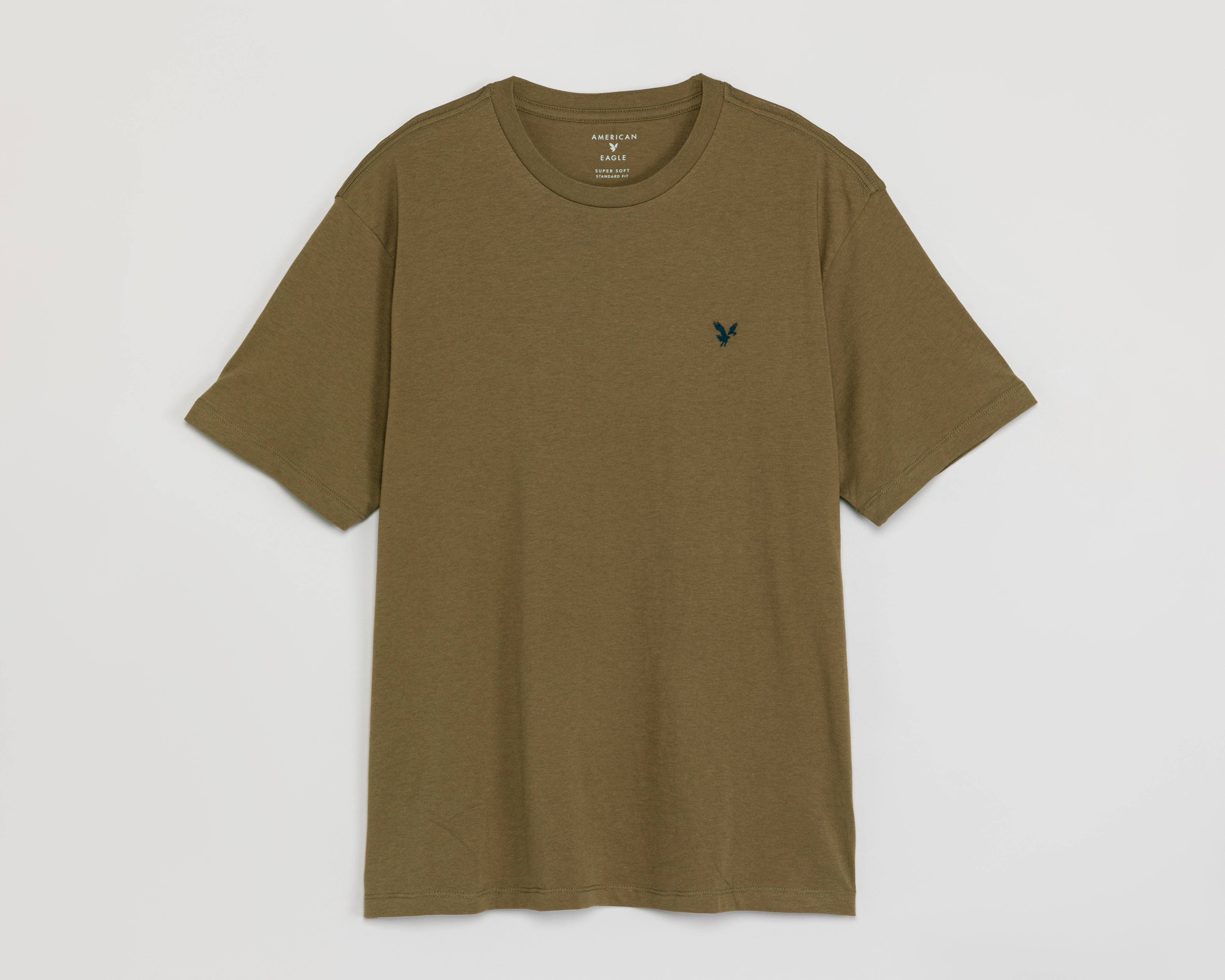 Playera de Cuello Redondo Verde American Eagle para Hombre