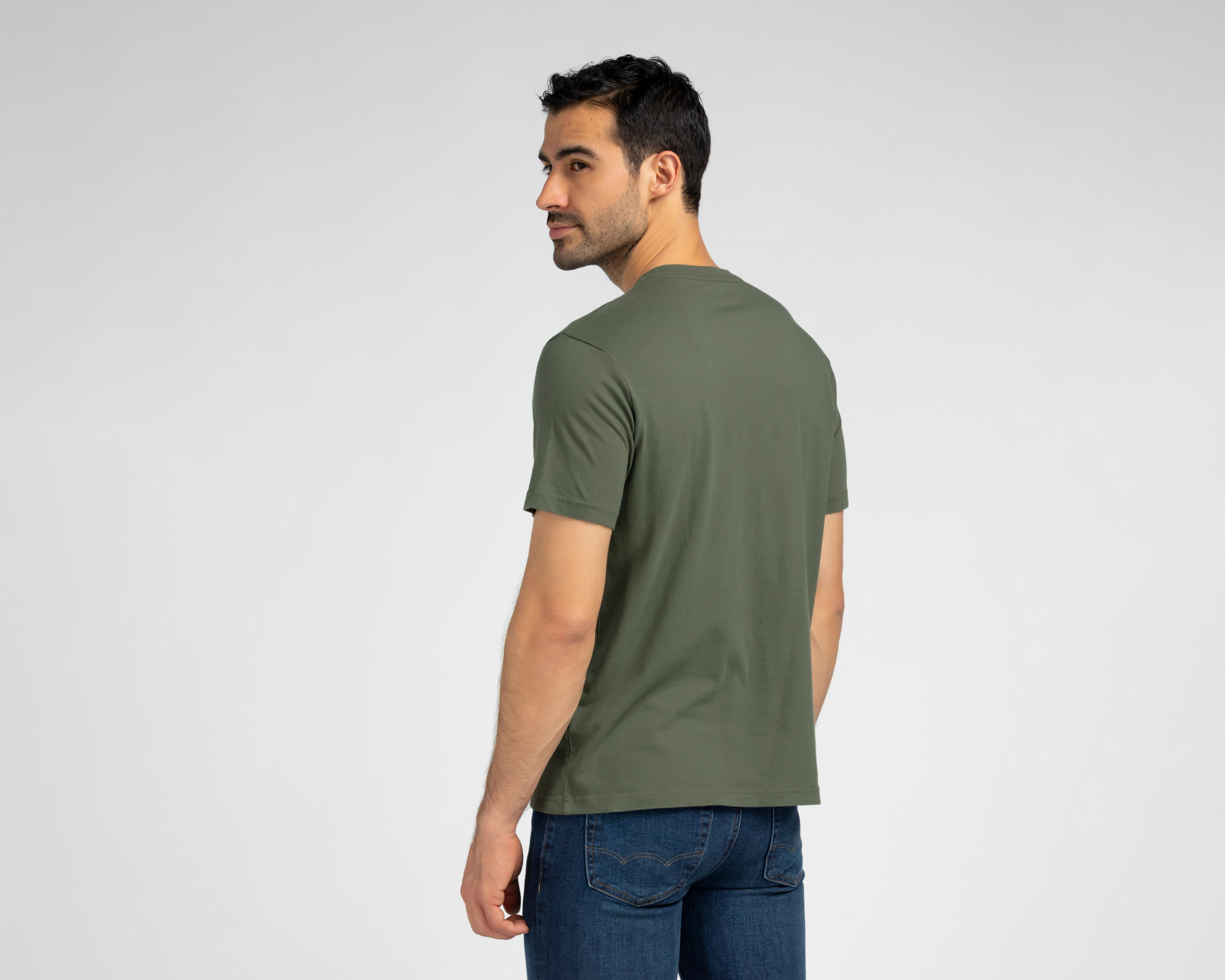 Foto 3 pulgar | Playera Cuello Redondo Verde American Eagle para Hombre