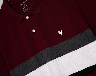 Foto 3 | Playera Polo American Eagle Tinta para Hombre