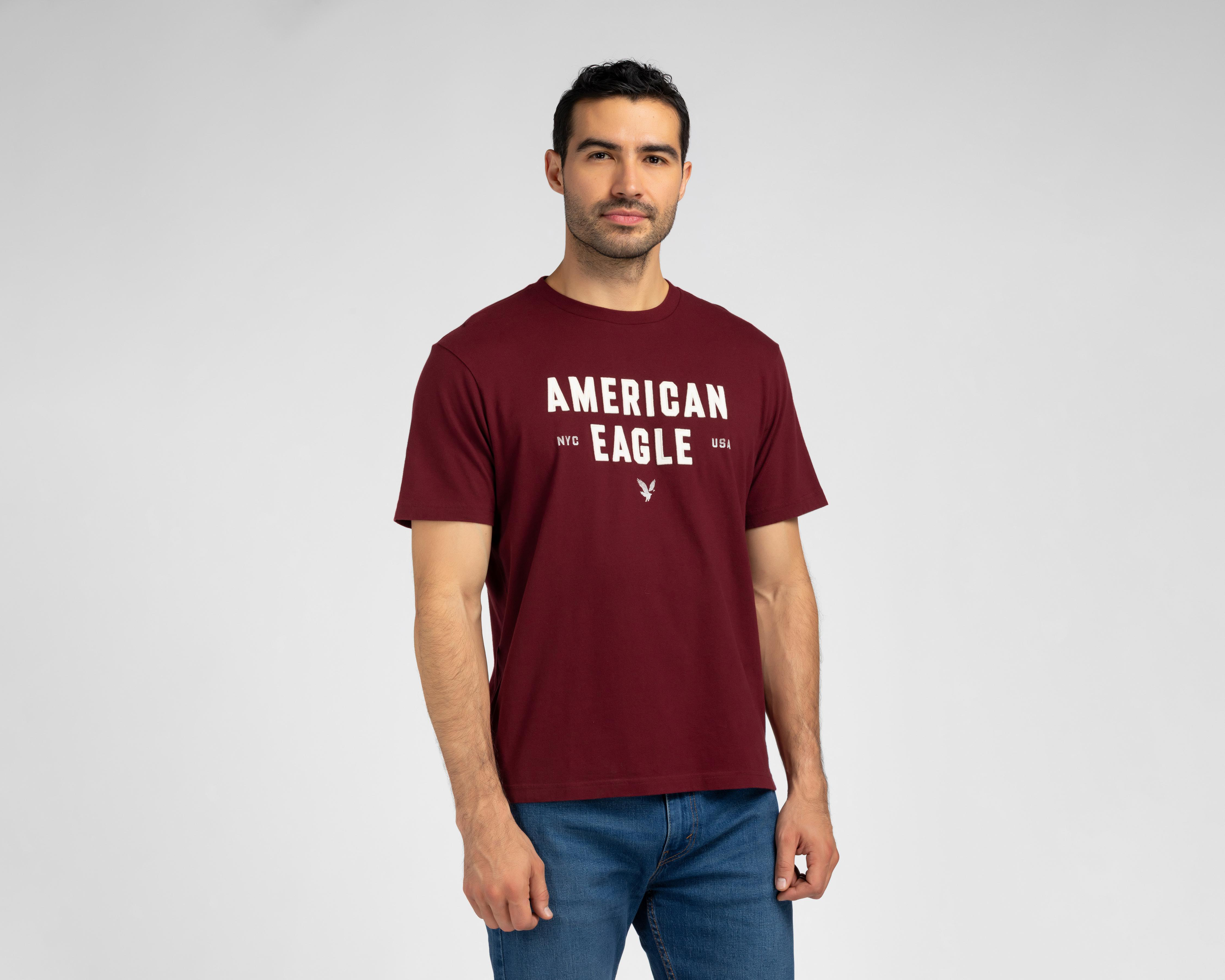 Foto 2 pulgar | Playera de Cuello Redondo Tinta American Eagle para Hombre