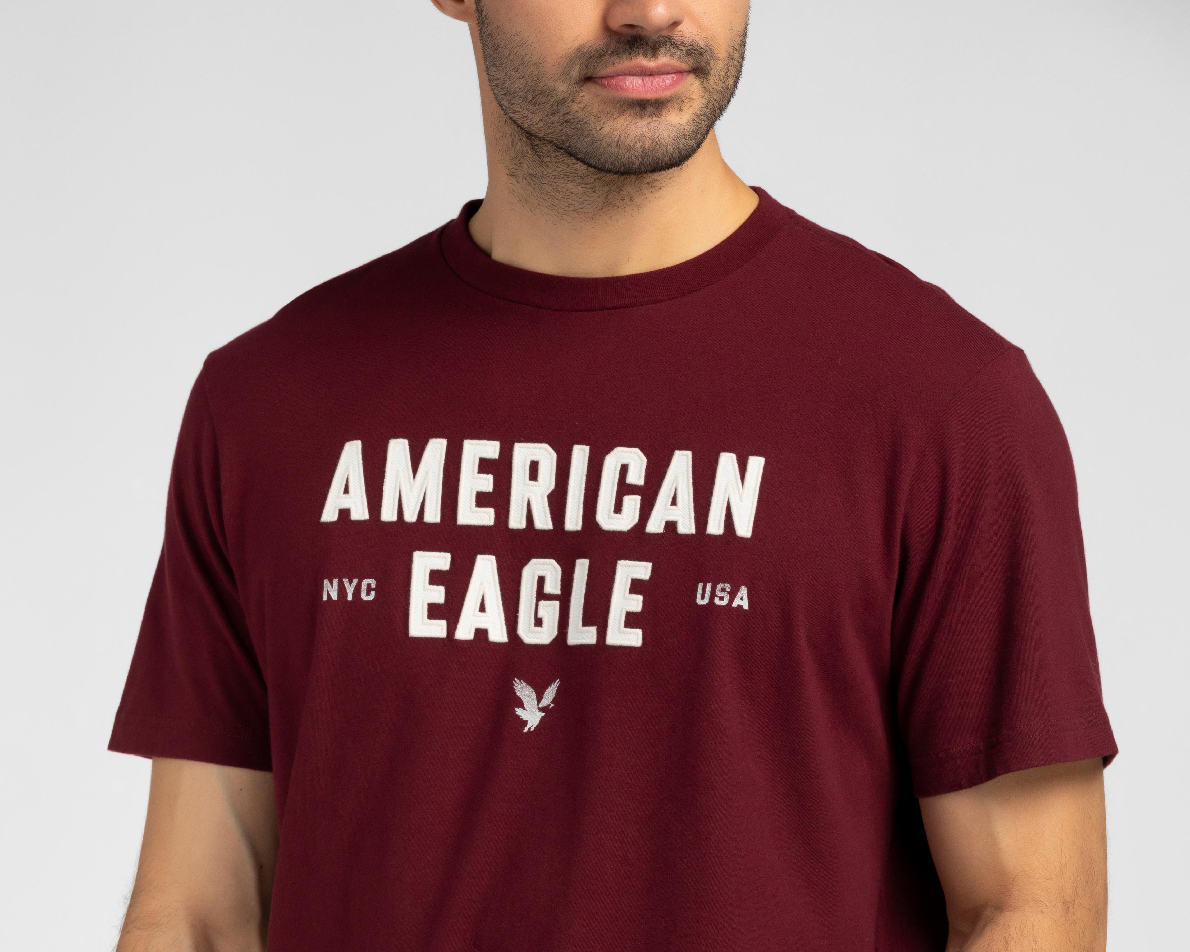 Foto 4 pulgar | Playera de Cuello Redondo Tinta American Eagle para Hombre