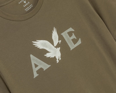 Foto 3 | Playera de Cuello Redondo Verde American Eagle para Hombre