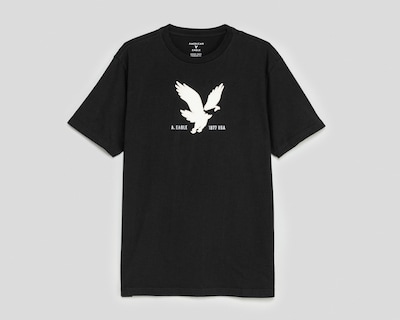 Foto 1 | Playera de Cuello Redondo Negra American Eagle para Hombre