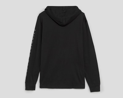 Foto 2 | Playera Manga Larga con Capucha Negra American Eagle para Hombre