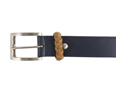 Foto 3 | Cinturón de Piel para Hombre Michel Domit Azul Marino