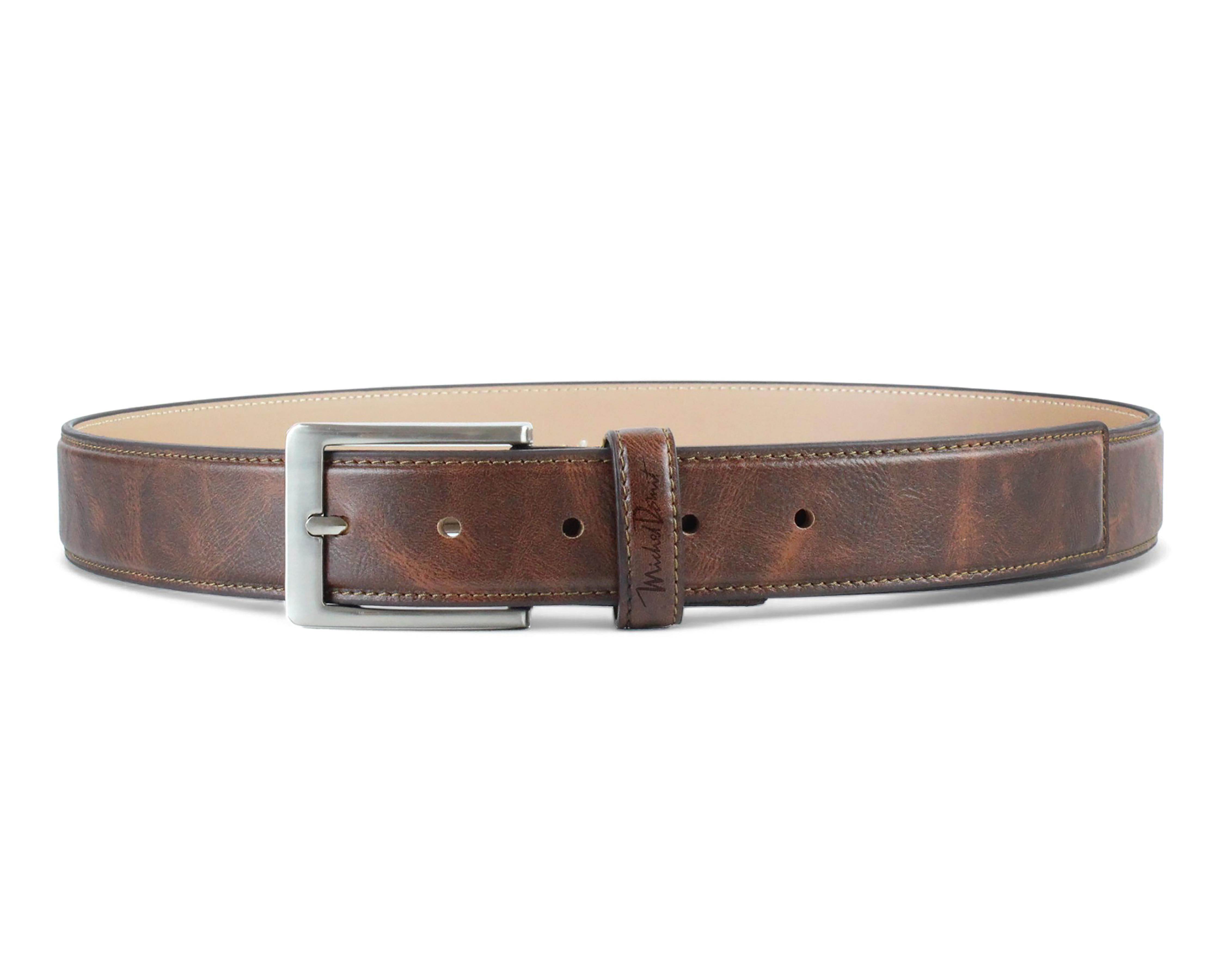 Cinturón de Piel para Hombre Michel Domit Café
