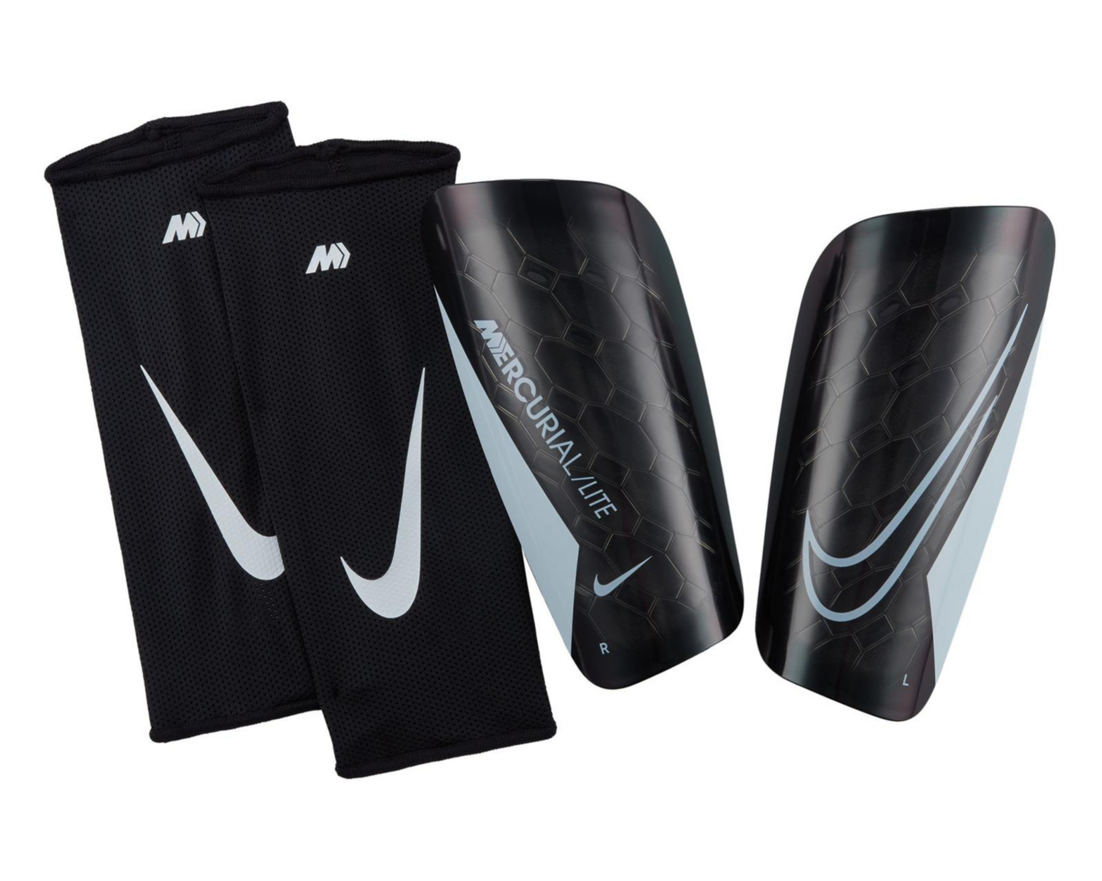 Foto 1 | Espinilleras para Futbol Nike Mercurial Lite Negras Medianas
