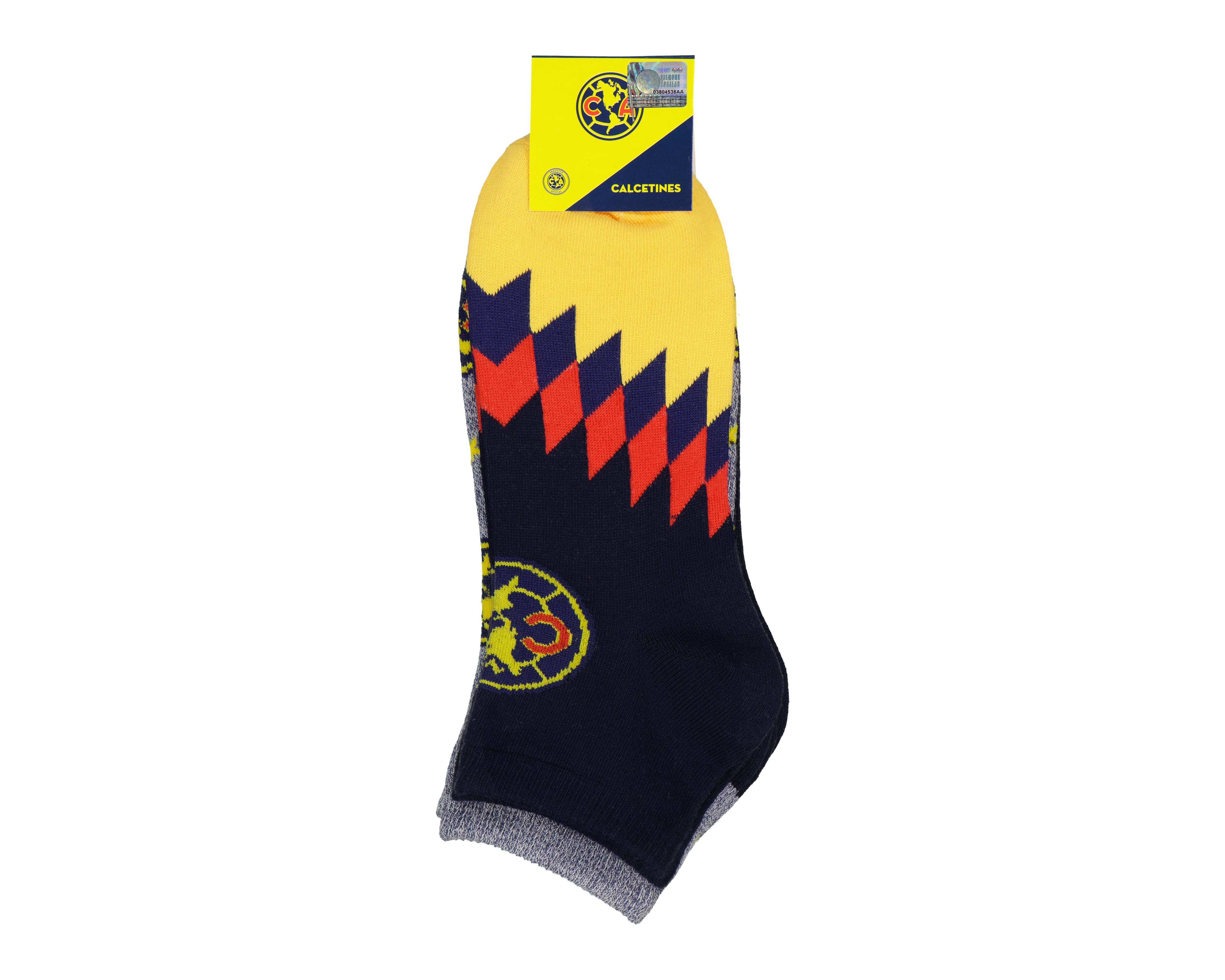 Foto 4 pulgar | Calcetas Cortas Club América para Hombre 3 Pares