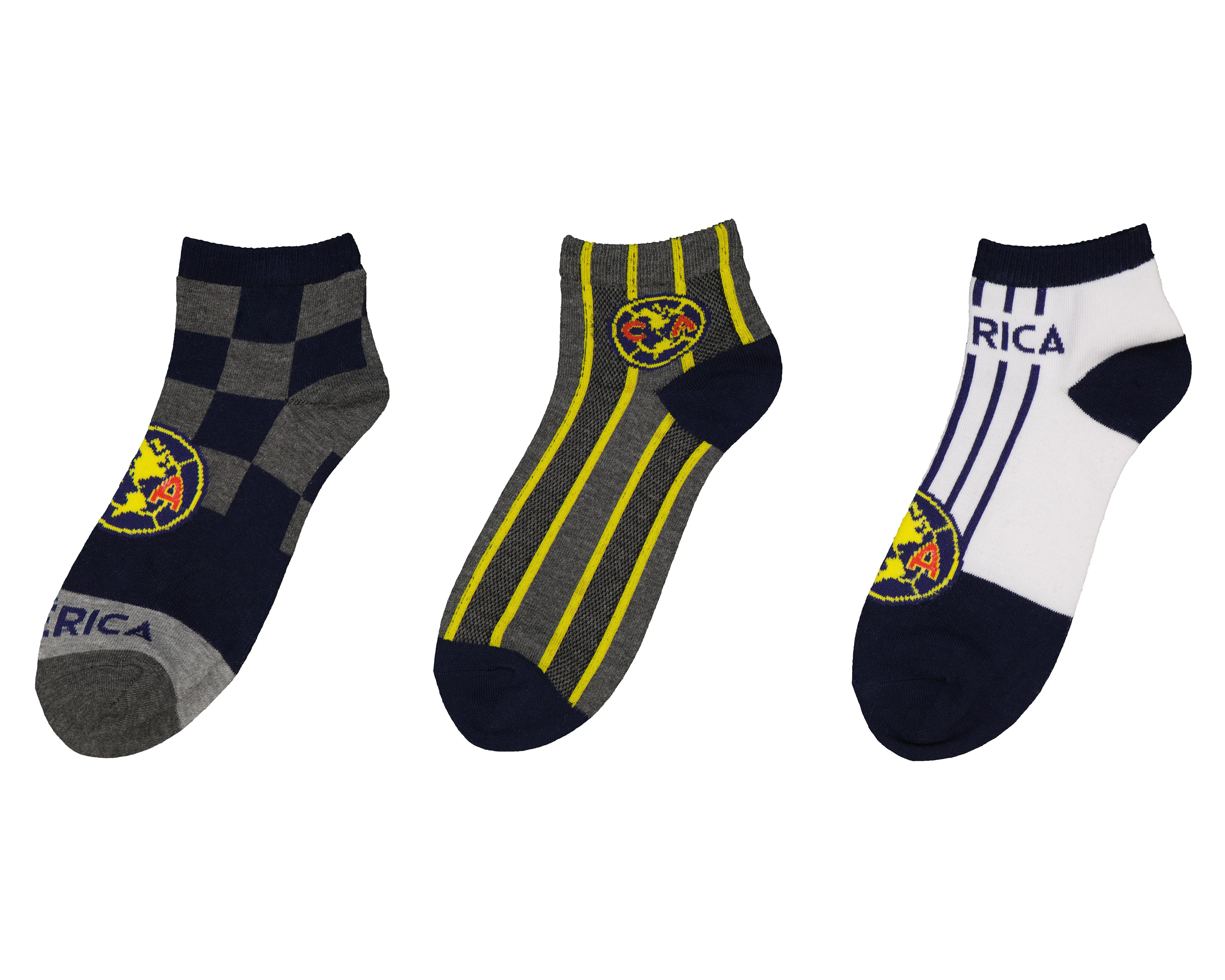 Foto 1 | Calcetas Cortas Club América para Hombre 3 Pares