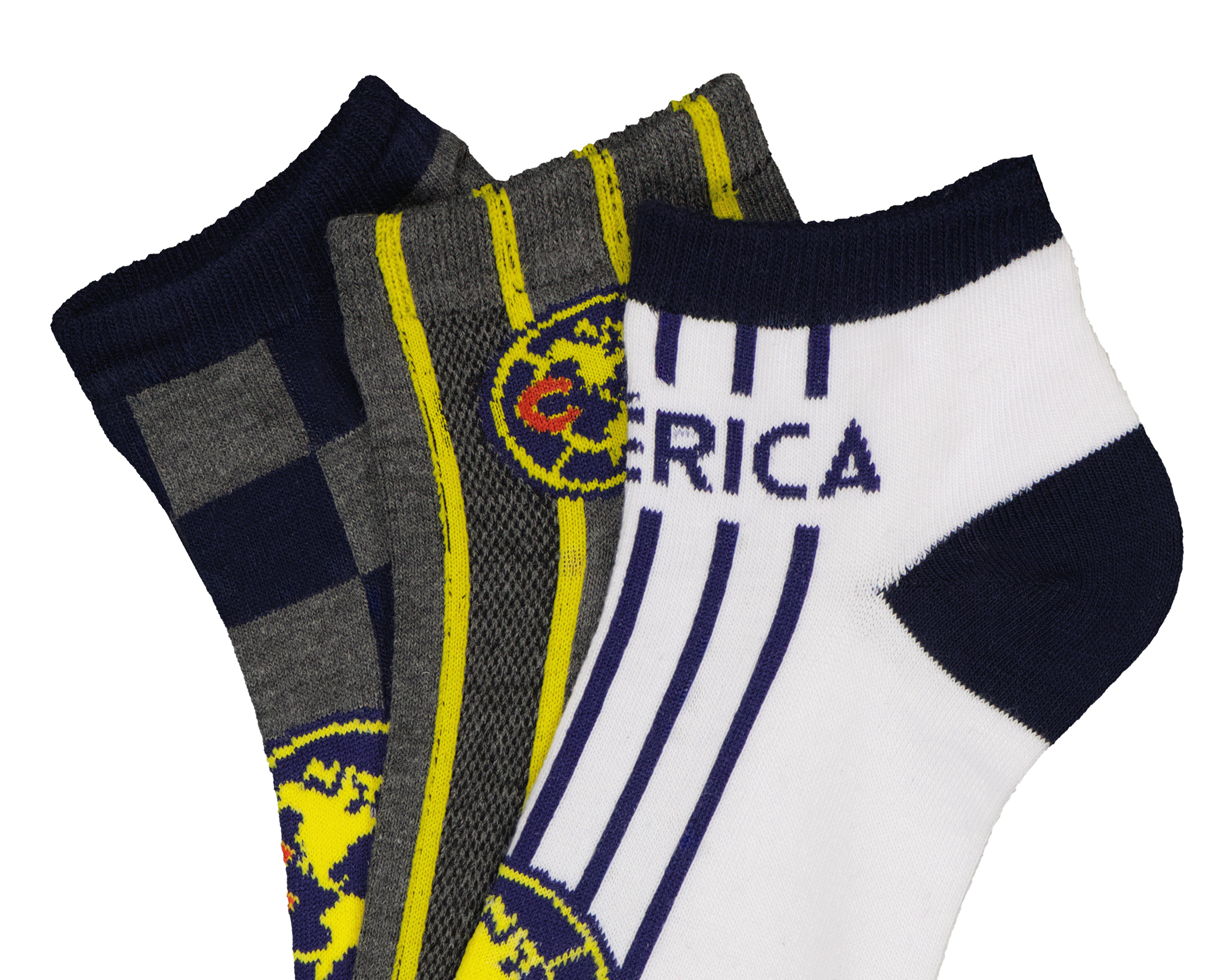 Foto 3 pulgar | Calcetas Cortas Club América para Hombre 3 Pares
