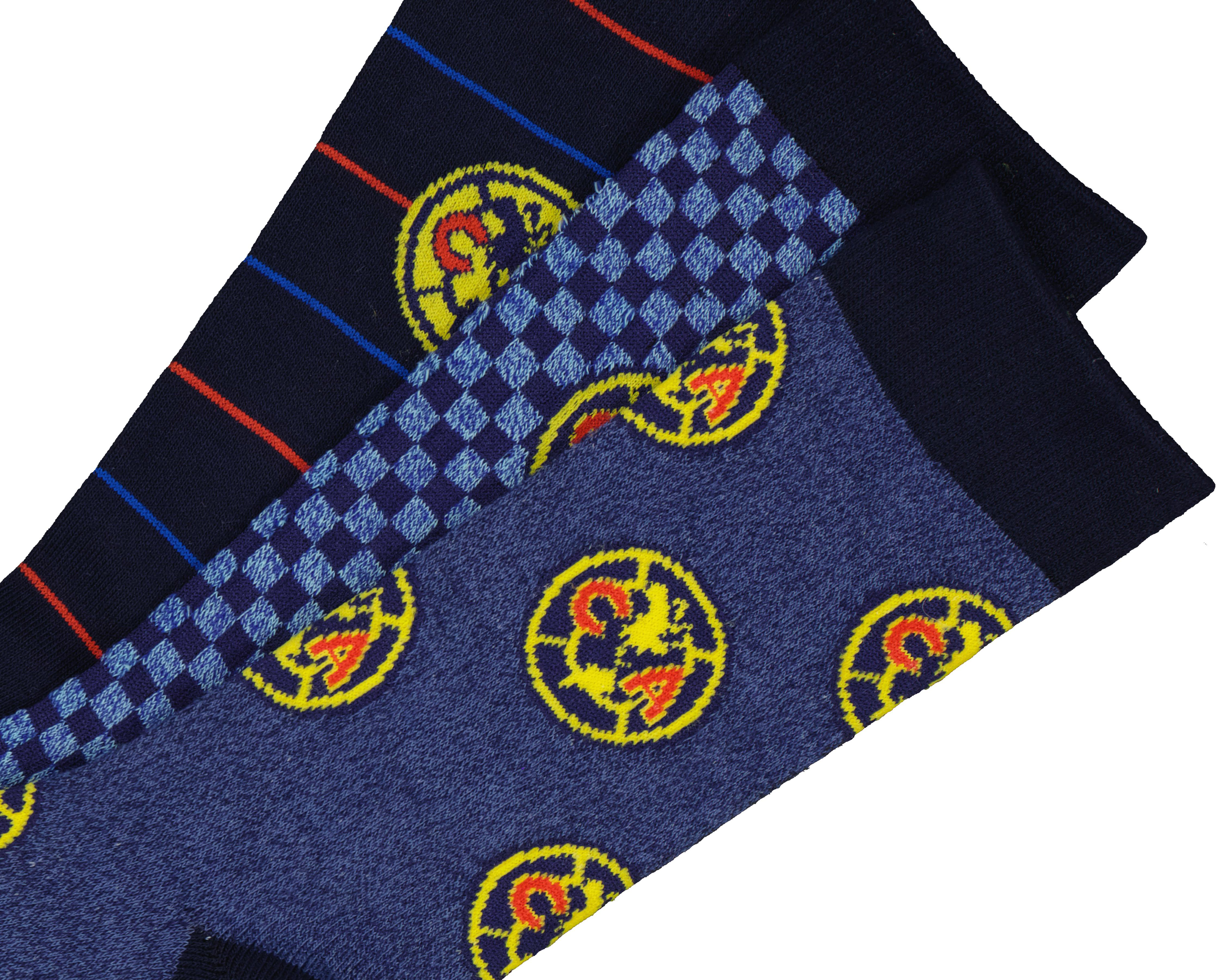 Foto 2 | Calcetas Largas Club América para Hombre 3 Pares