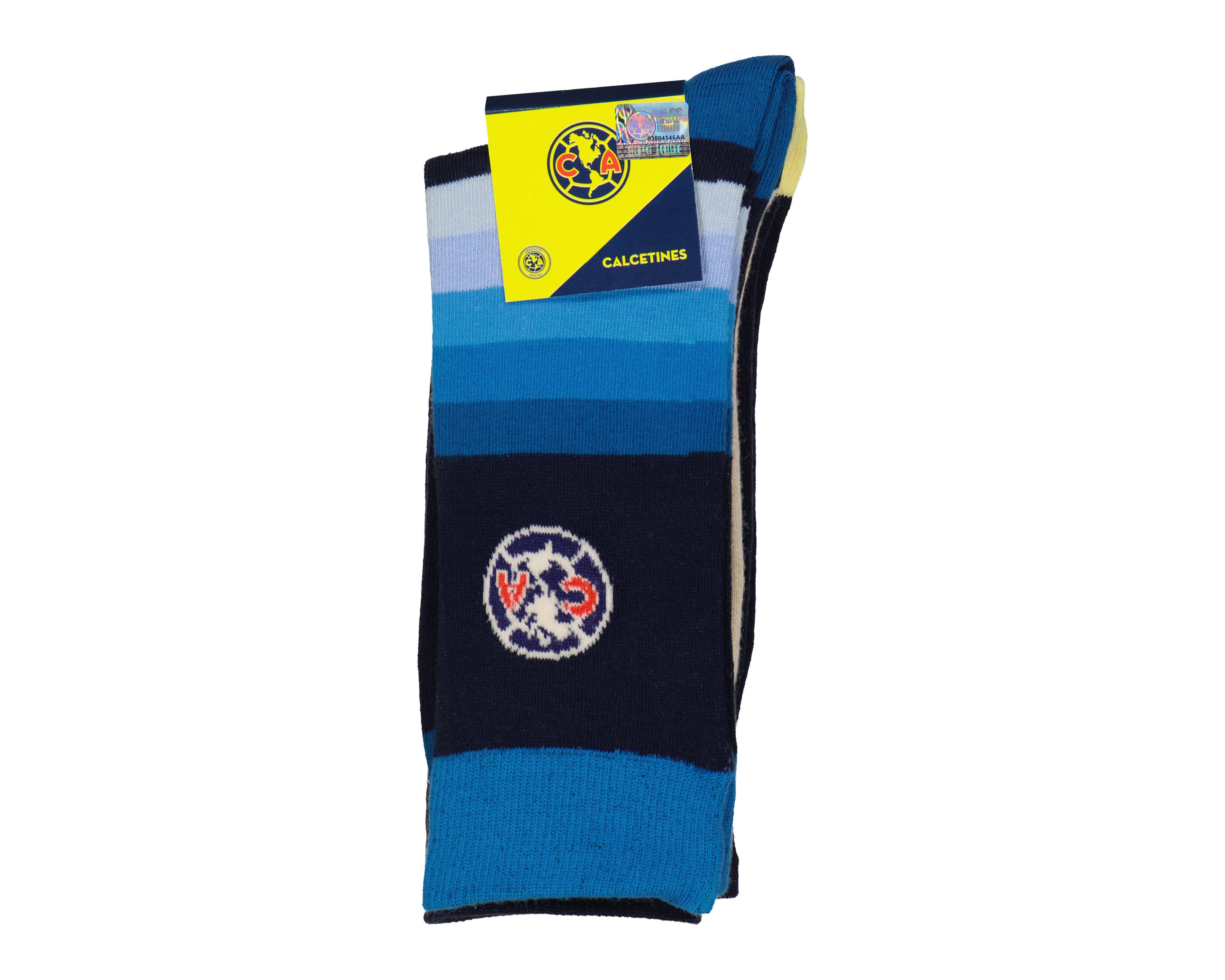 Foto 4 pulgar | Calcetas Largas Club América para Hombre 3 Pares