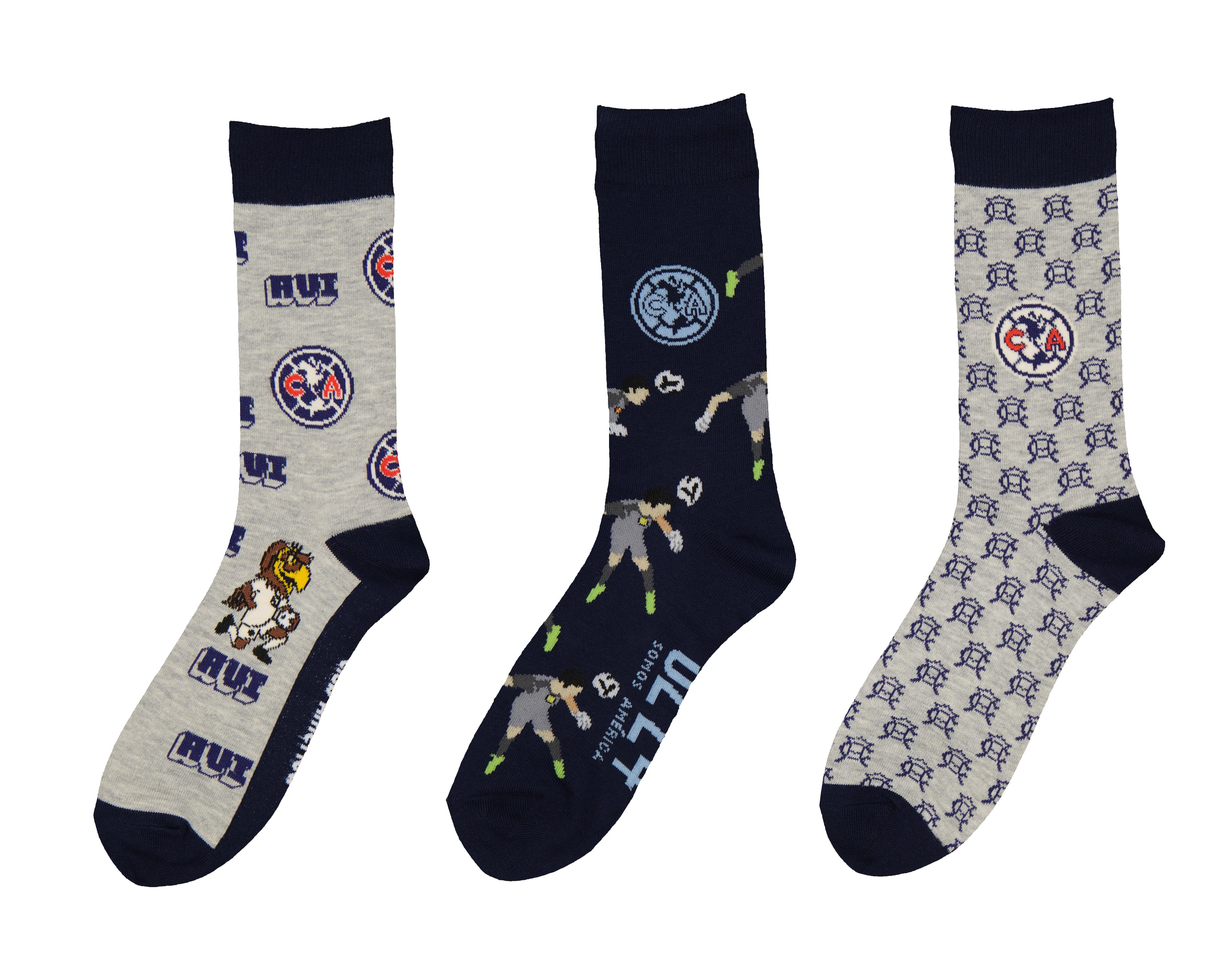 Foto 1 | Calcetas Largas Club América para Hombre 3 Pares