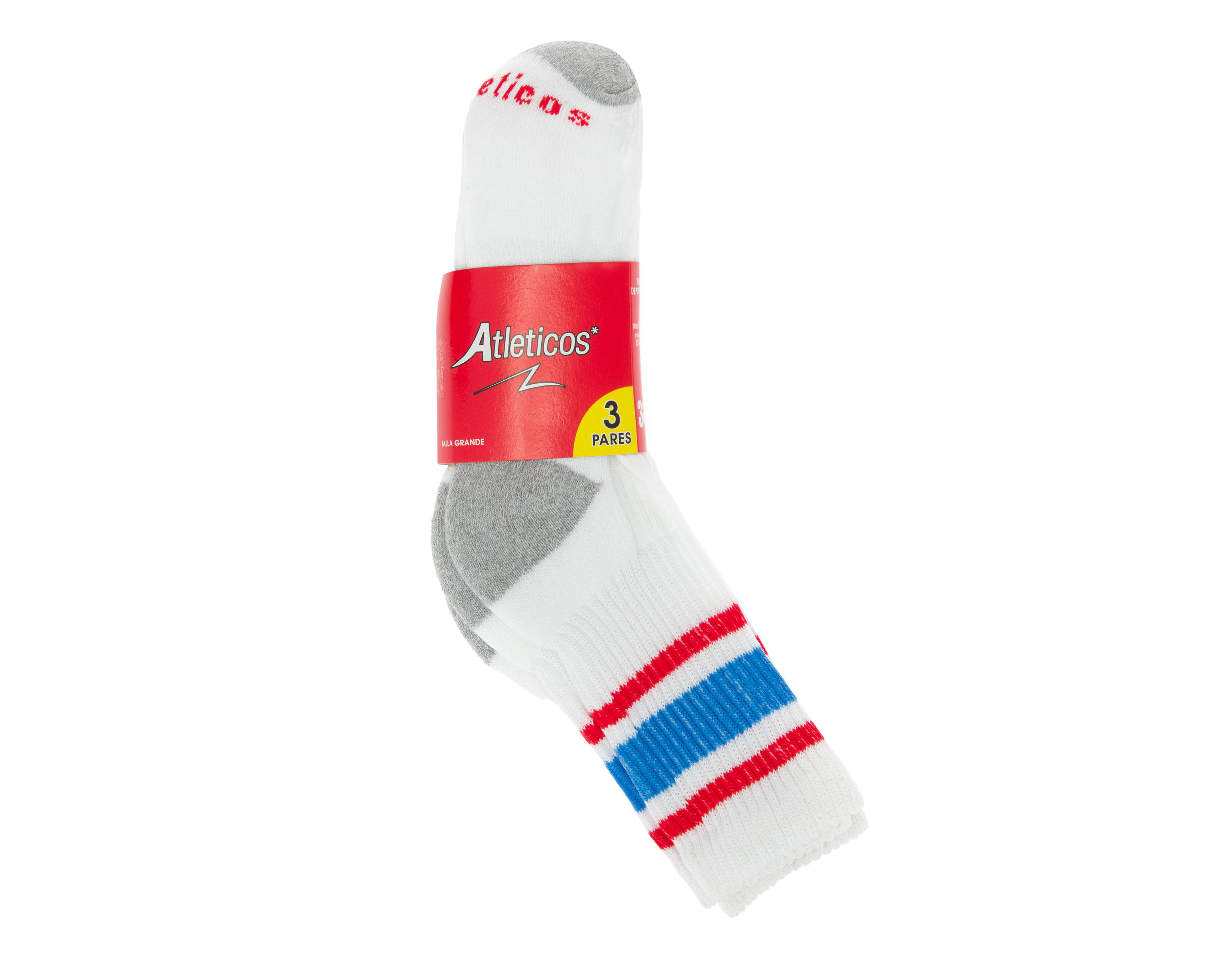 Foto 4 pulgar | Calcetas Deportivas Atléticos para Hombre 3 Pares