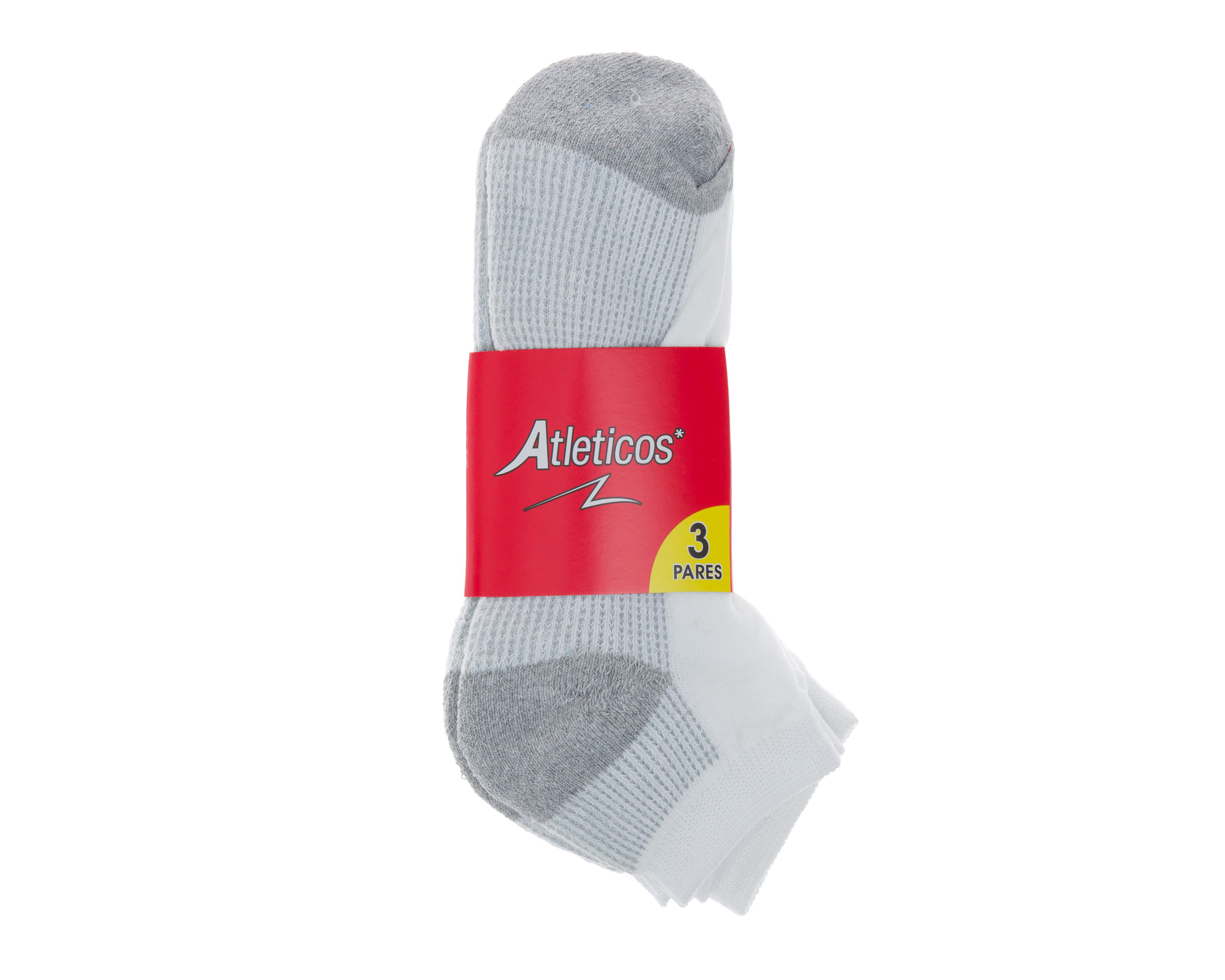 Foto 3 | Calcetines Deportivos Atléticos para Hombre 3 Pares