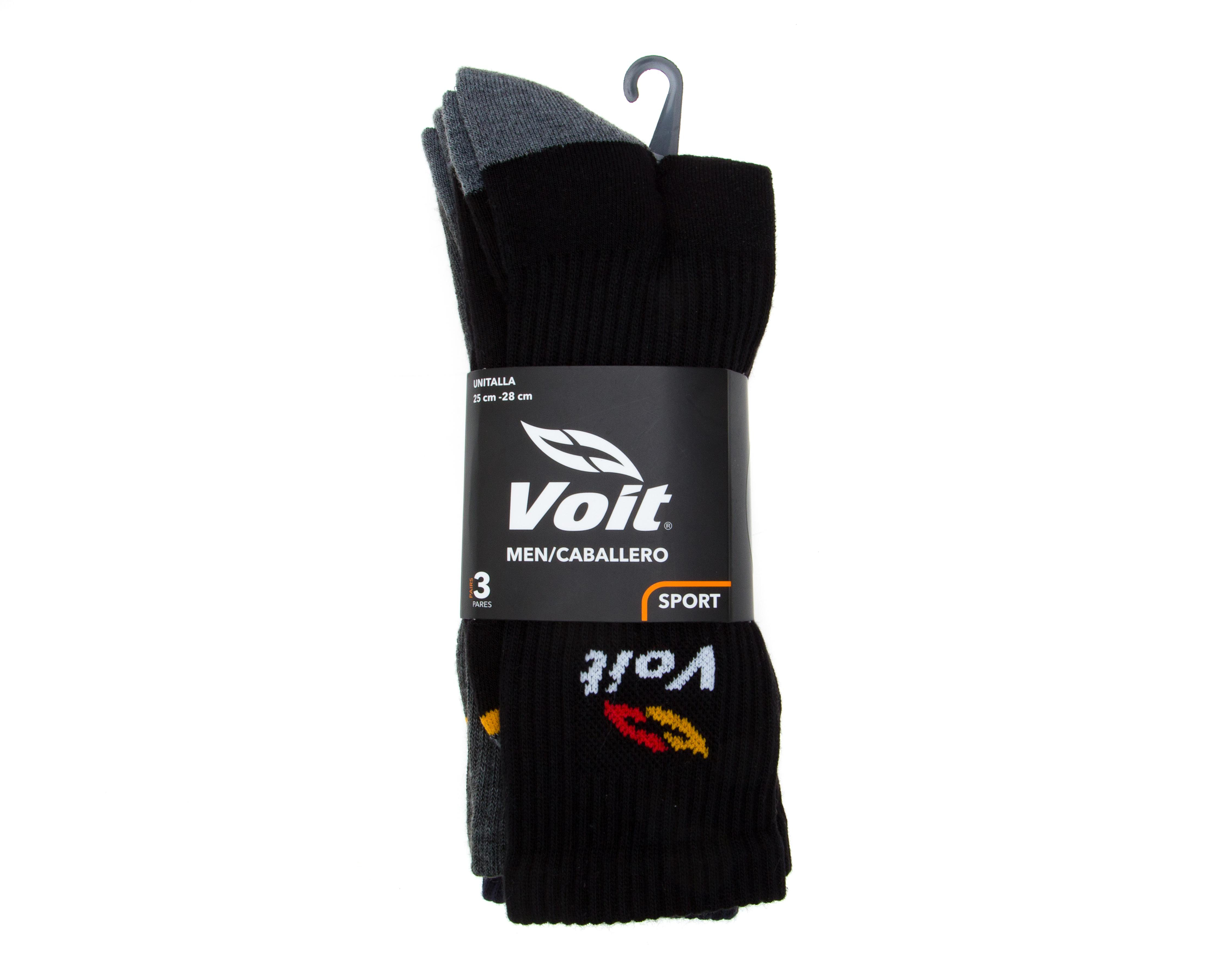 Foto 4 pulgar | Calcetas Deportivas Voit para Hombre 3 Pares