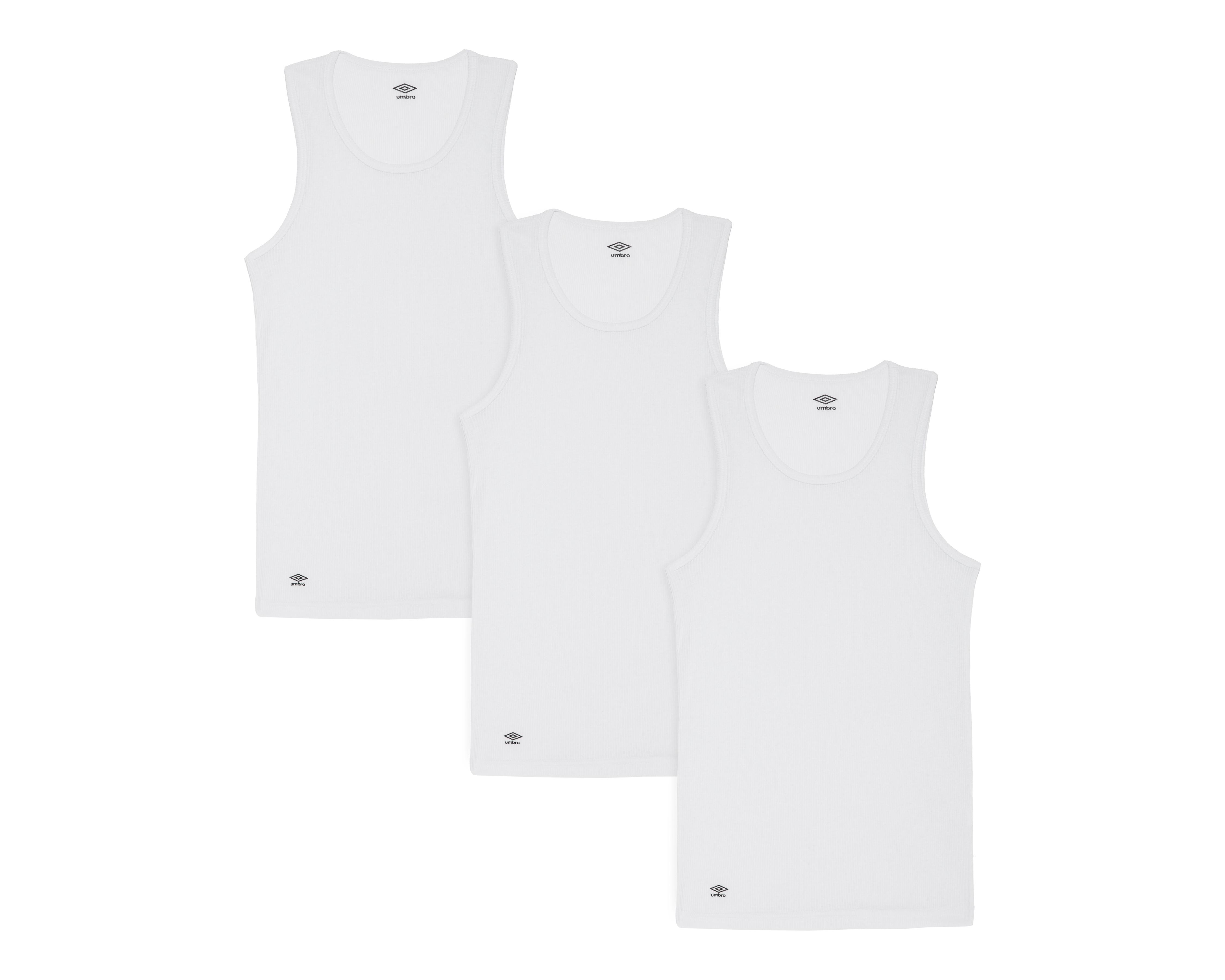 Camiseta Interior Cuello Redondo Umbro para Hombre 3 Piezas