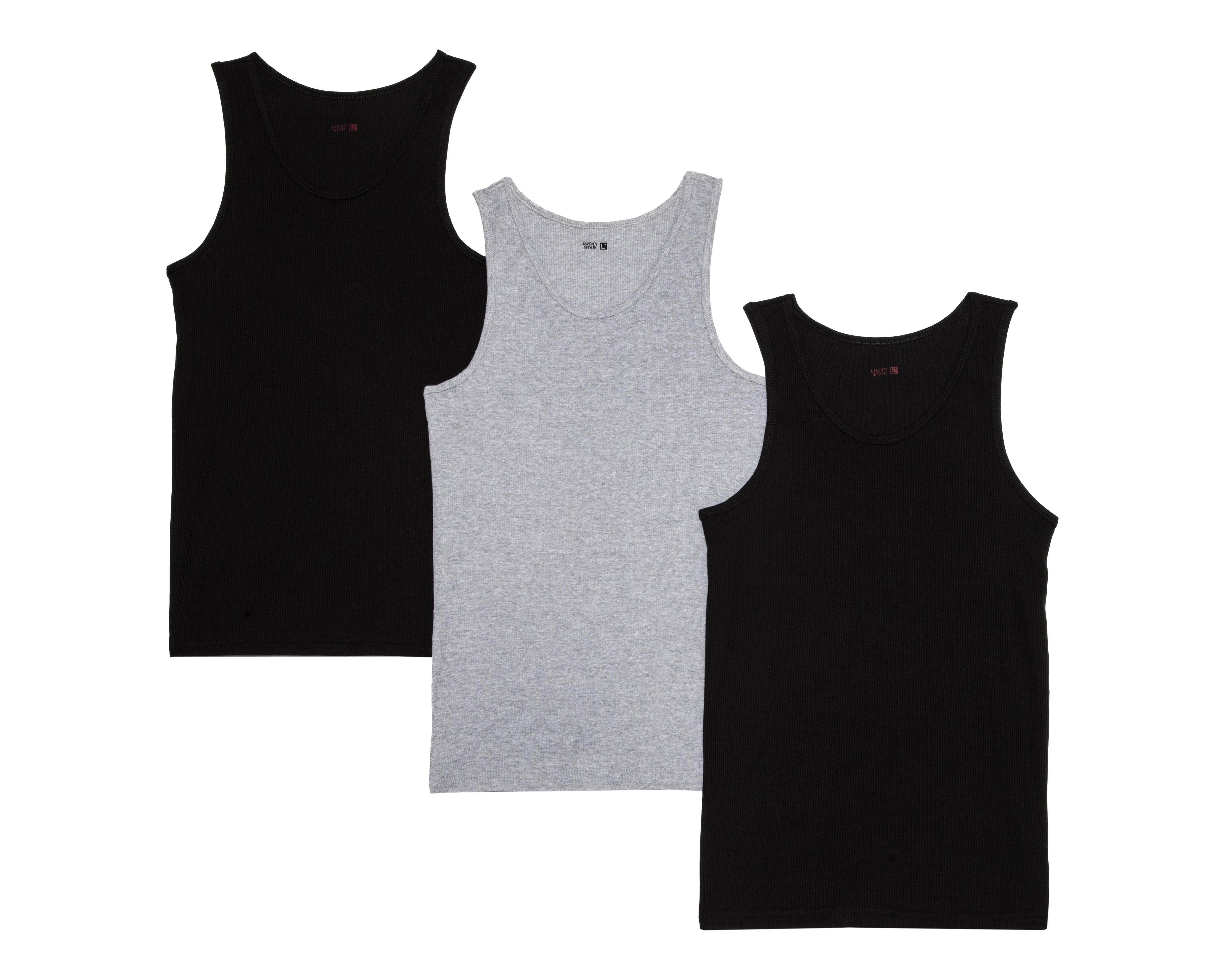 Foto 1 | Camiseta Interior Cuello Redondo Lucky Star para Hombre 3 Piezas