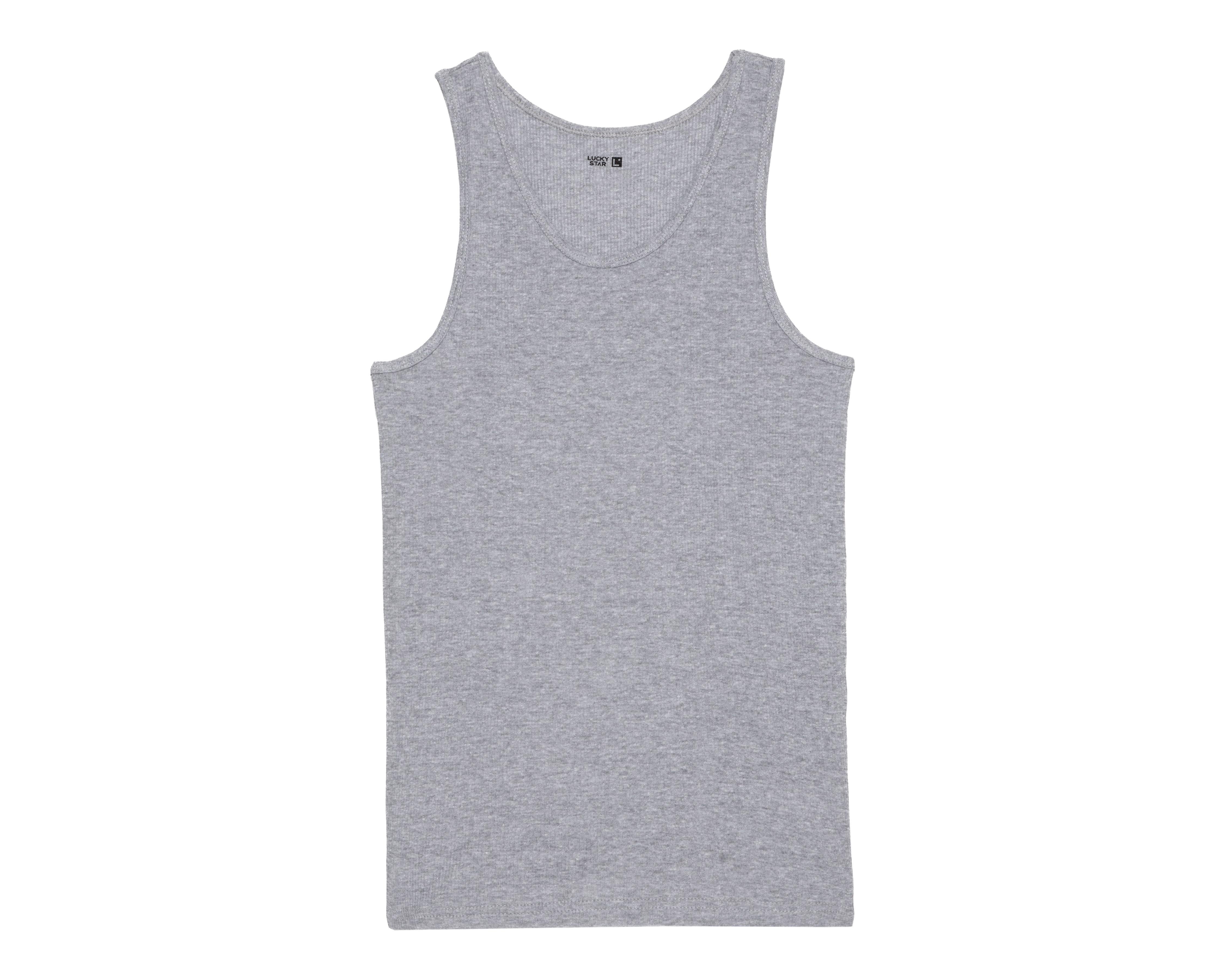 Foto 4 pulgar | Camiseta Interior Cuello Redondo Lucky Star para Hombre 3 Piezas
