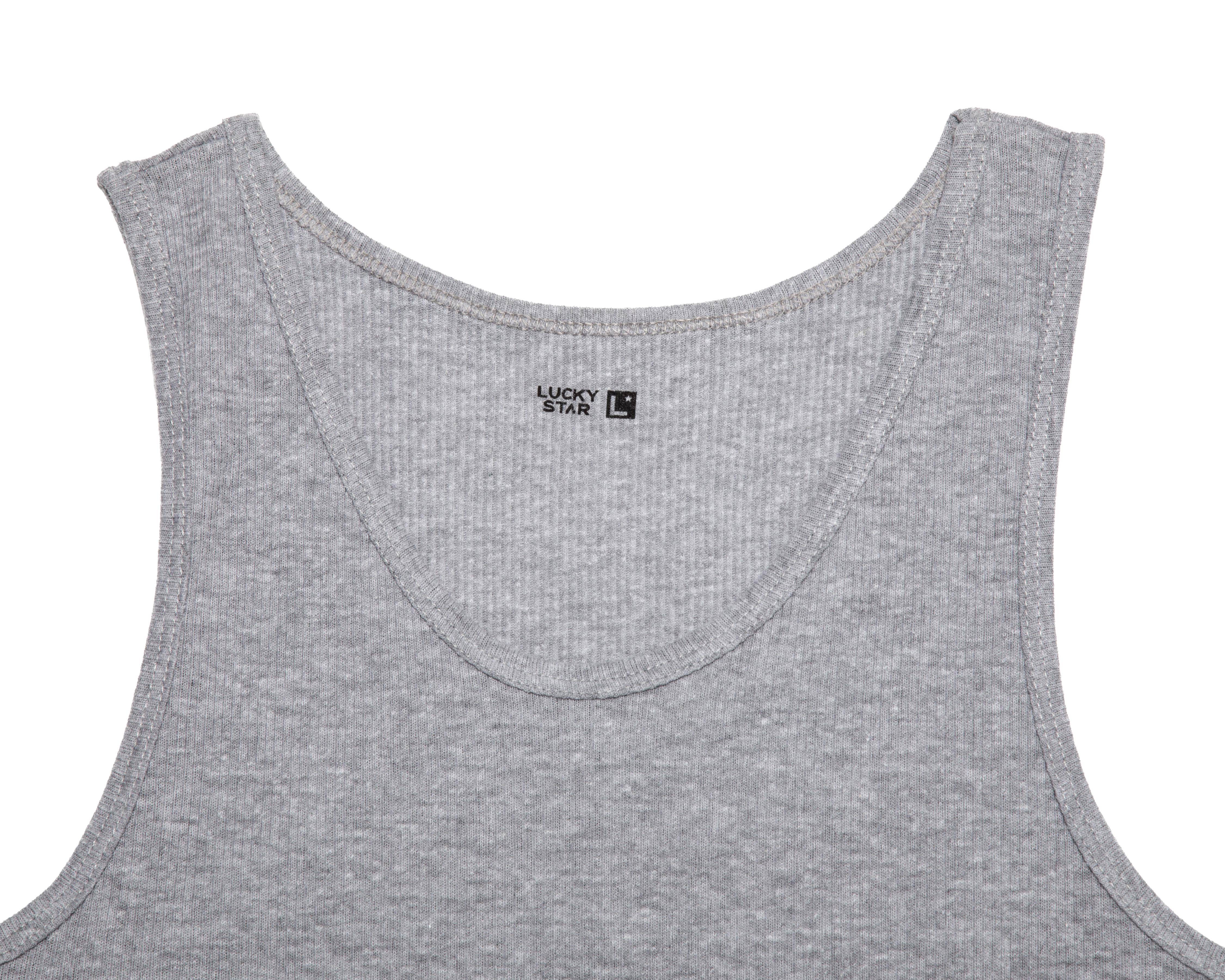 Foto 5 pulgar | Camiseta Interior Cuello Redondo Lucky Star para Hombre 3 Piezas