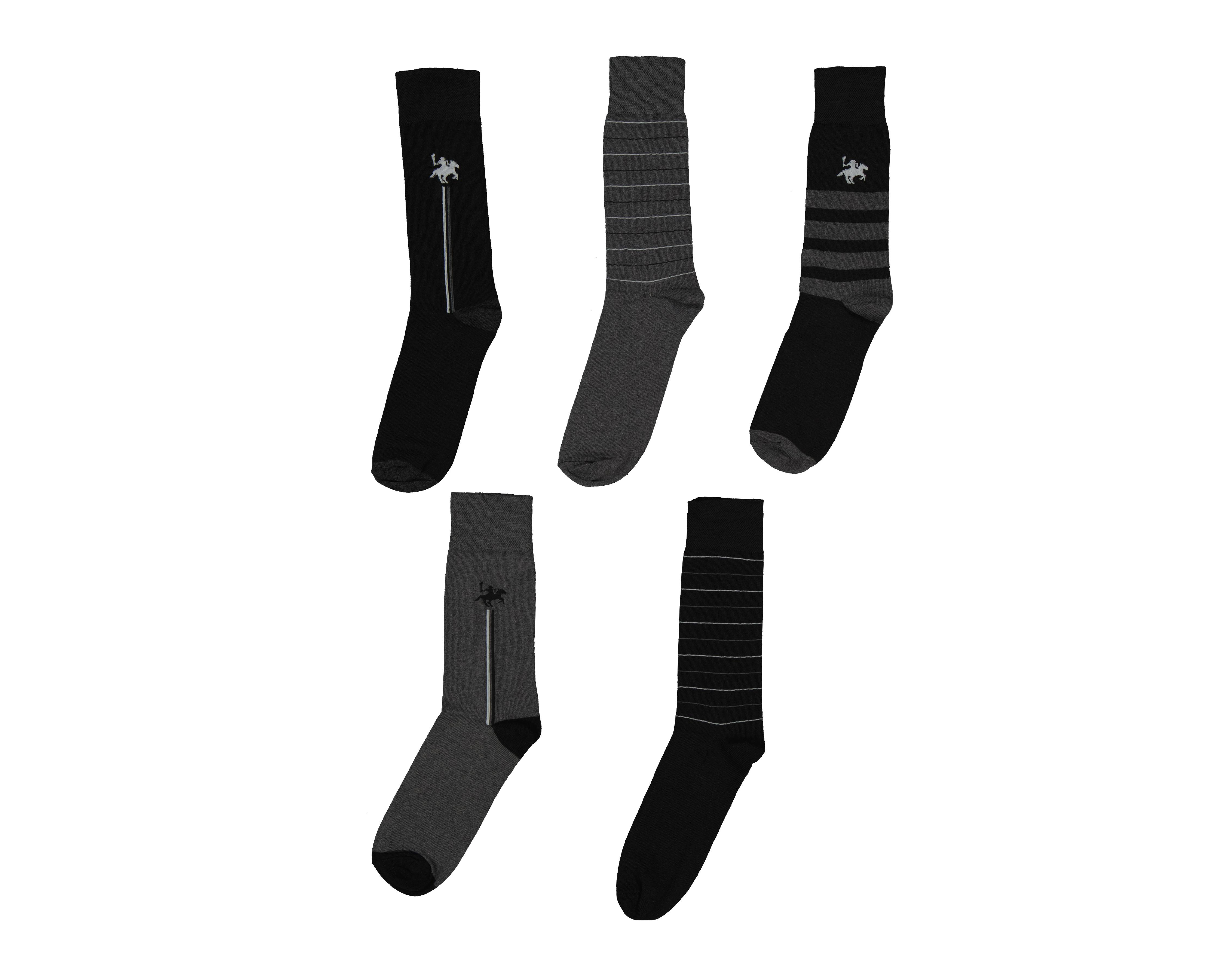 Calcetas Largas de Vestir York Team Polo Club para Hombre 5 Pares