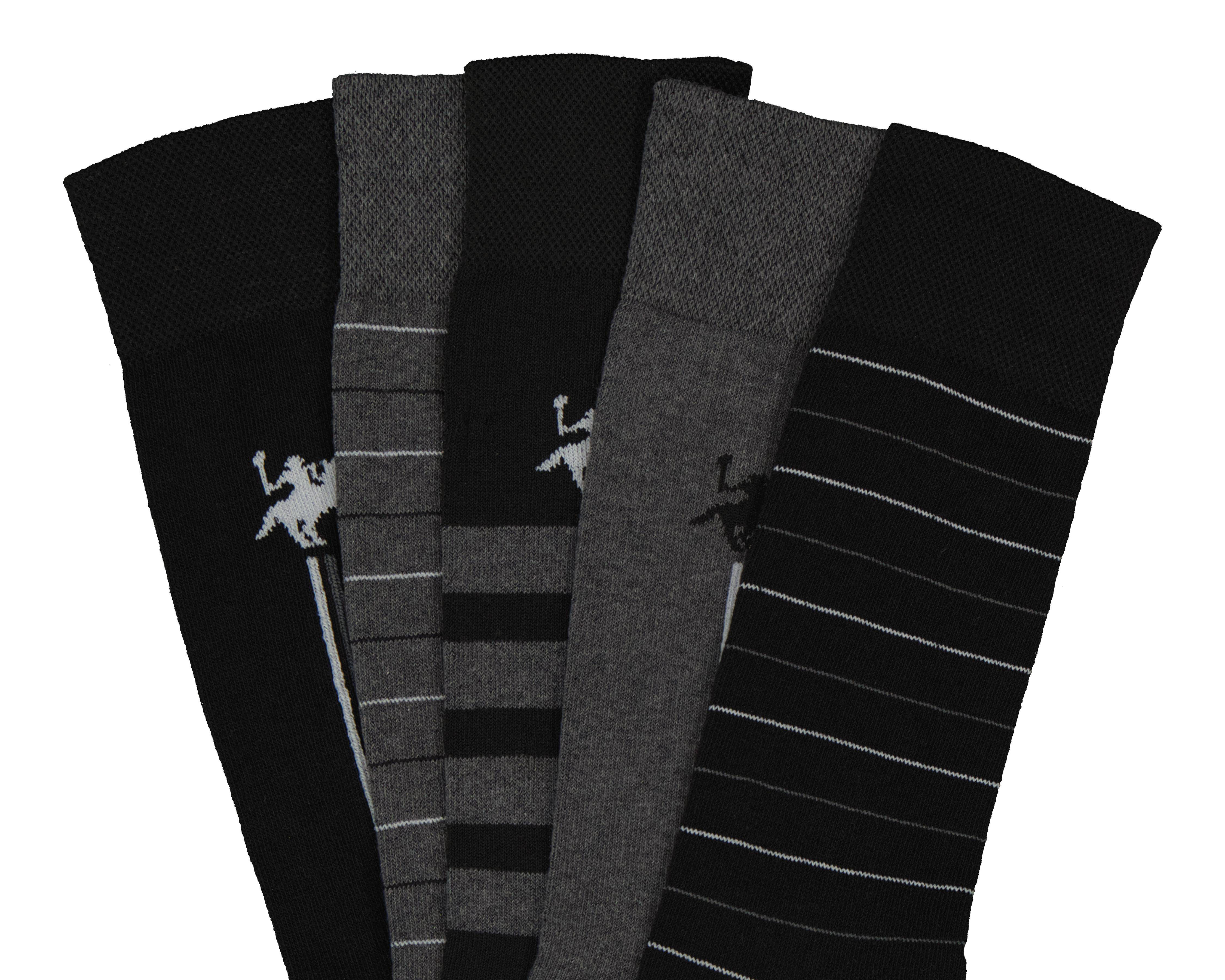 Foto 3 pulgar | Calcetas Largas de Vestir York Team Polo Club para Hombre 5 Pares