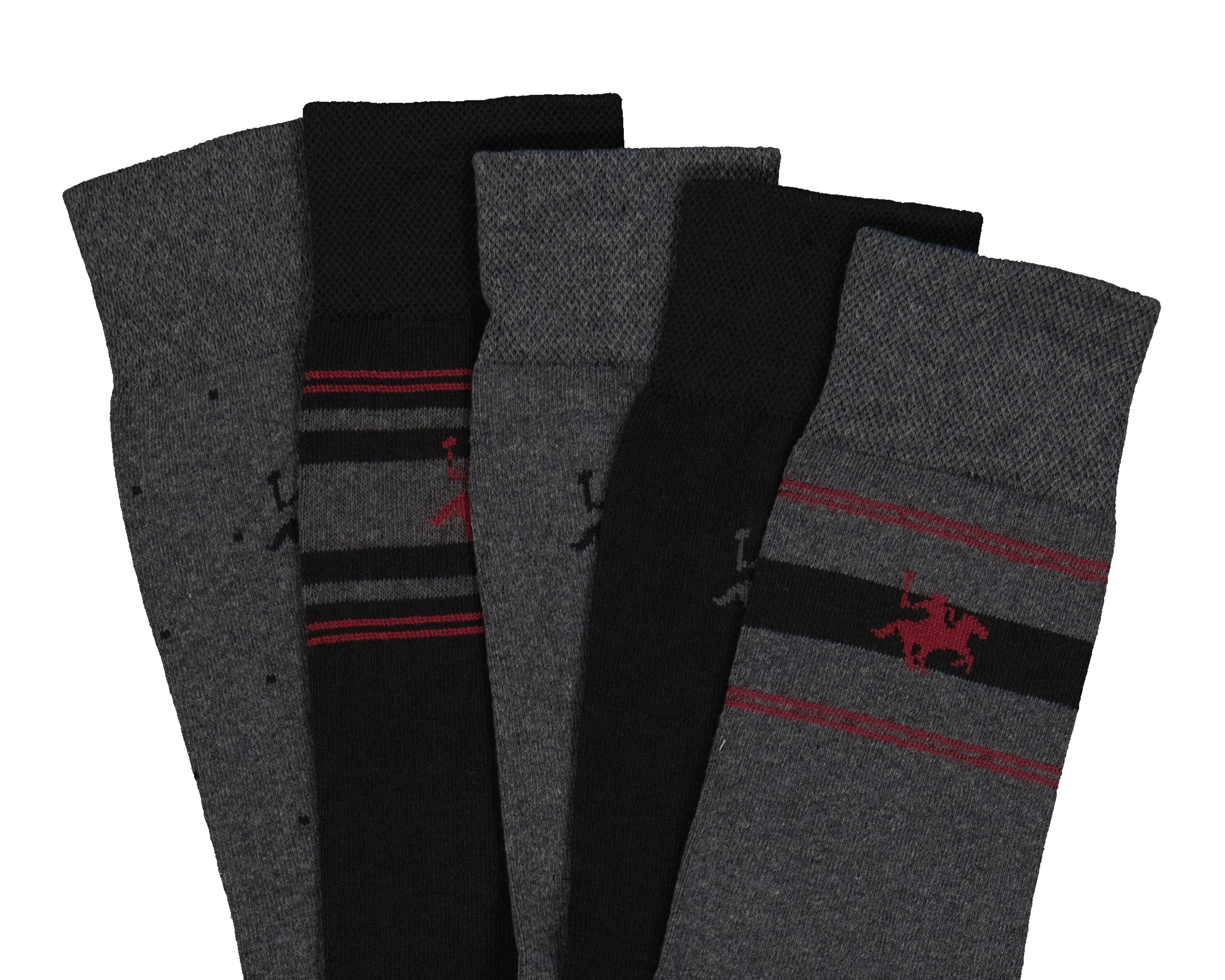 Foto 2 | Calcetas Largas York Team Polo Club para Hombre 5 Pares