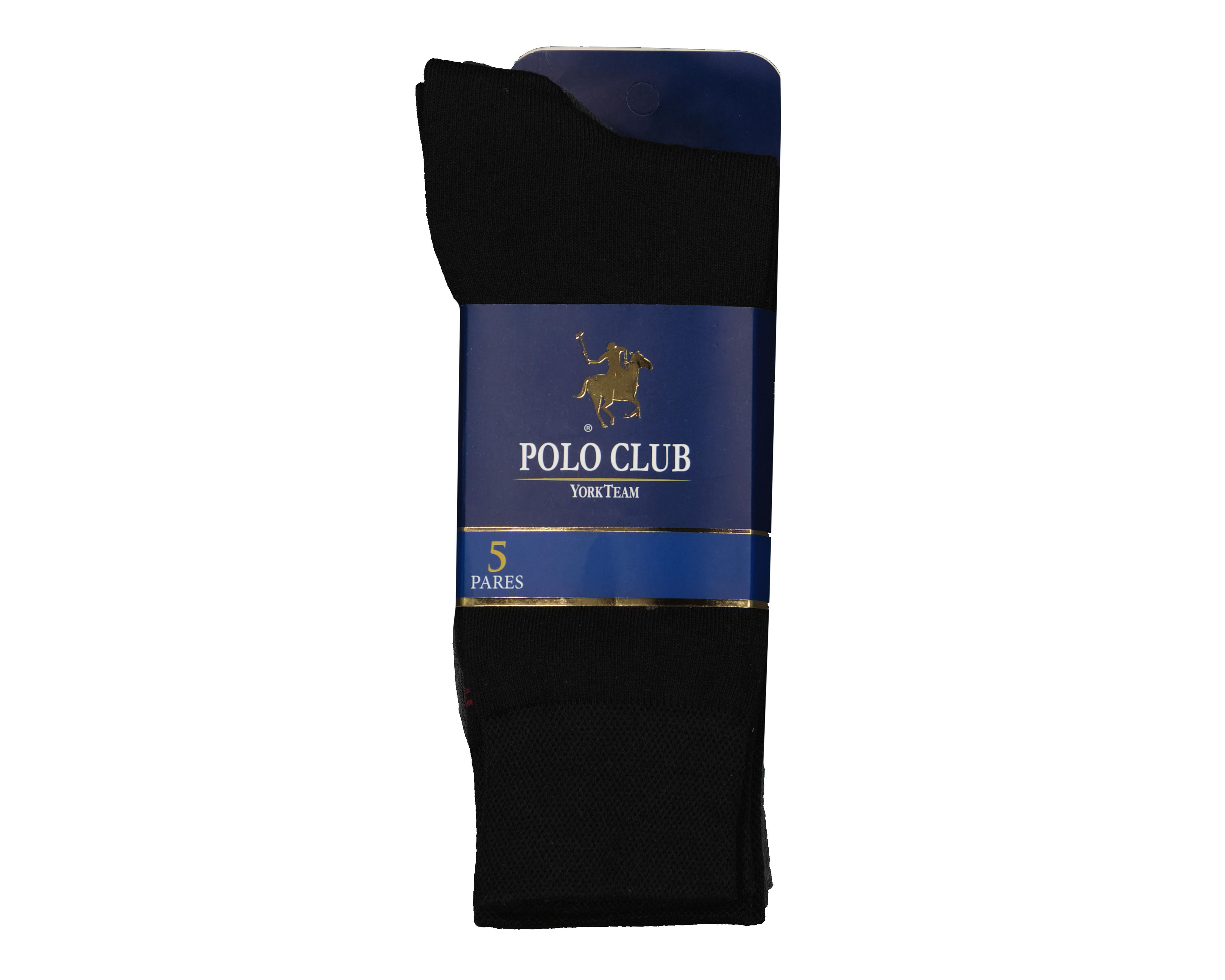 Foto 3 | Calcetas Largas York Team Polo Club para Hombre 5 Pares