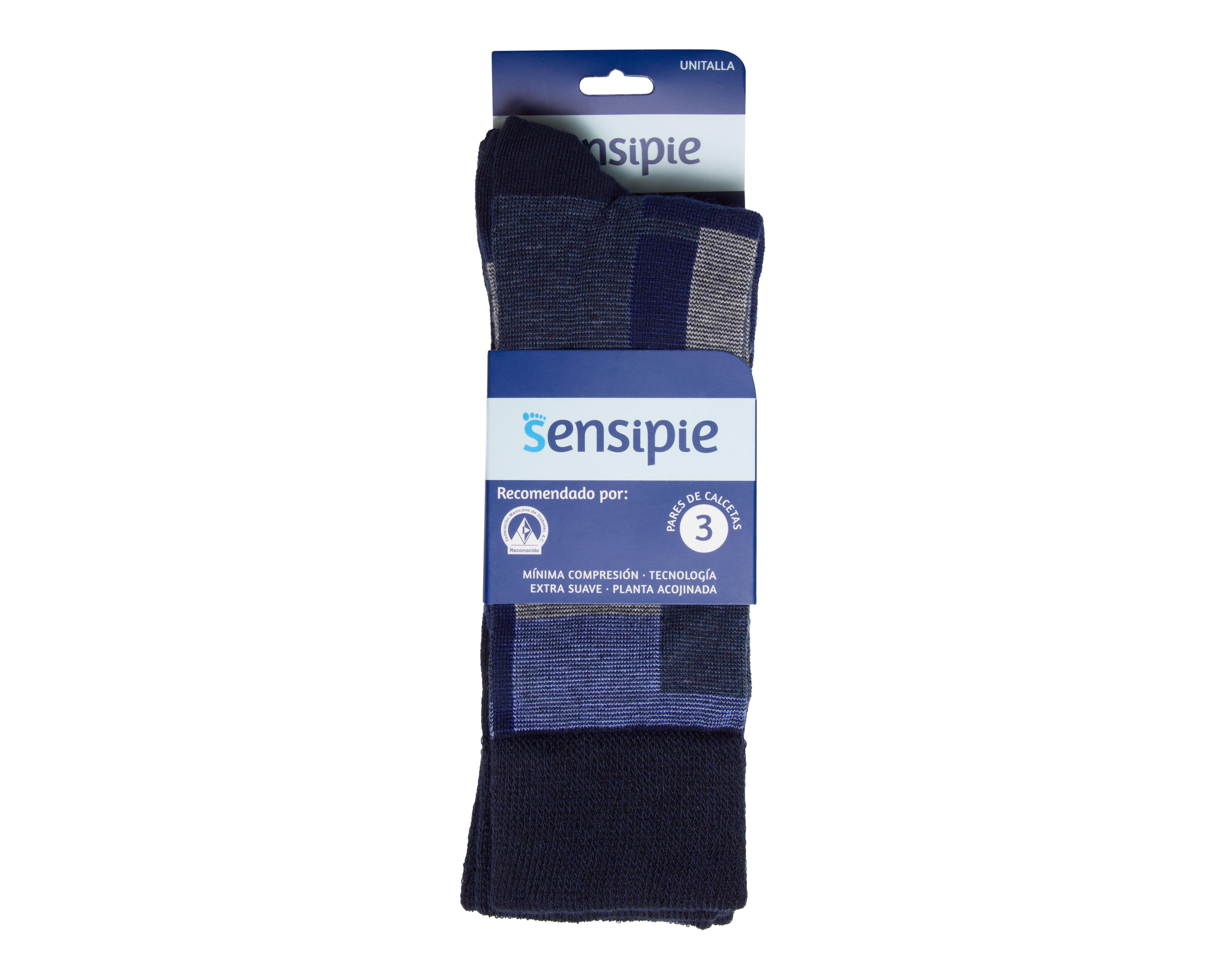 Foto 4 pulgar | Calcetines para Personas con Diabetes Sensipie para Hombre 3 Pares